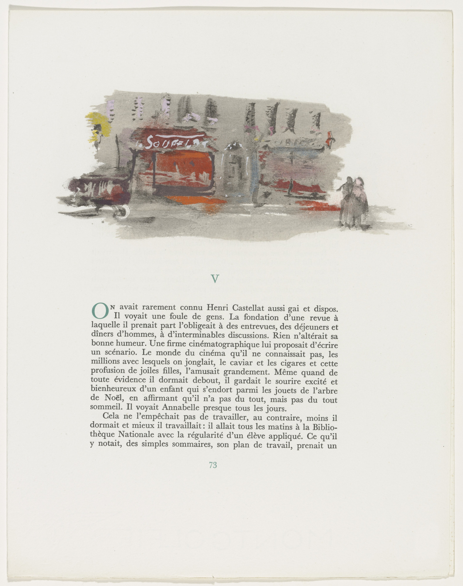 Christian Bérard. Headpiece (page 73) from Mille Regrets (A Thousand Regrets)