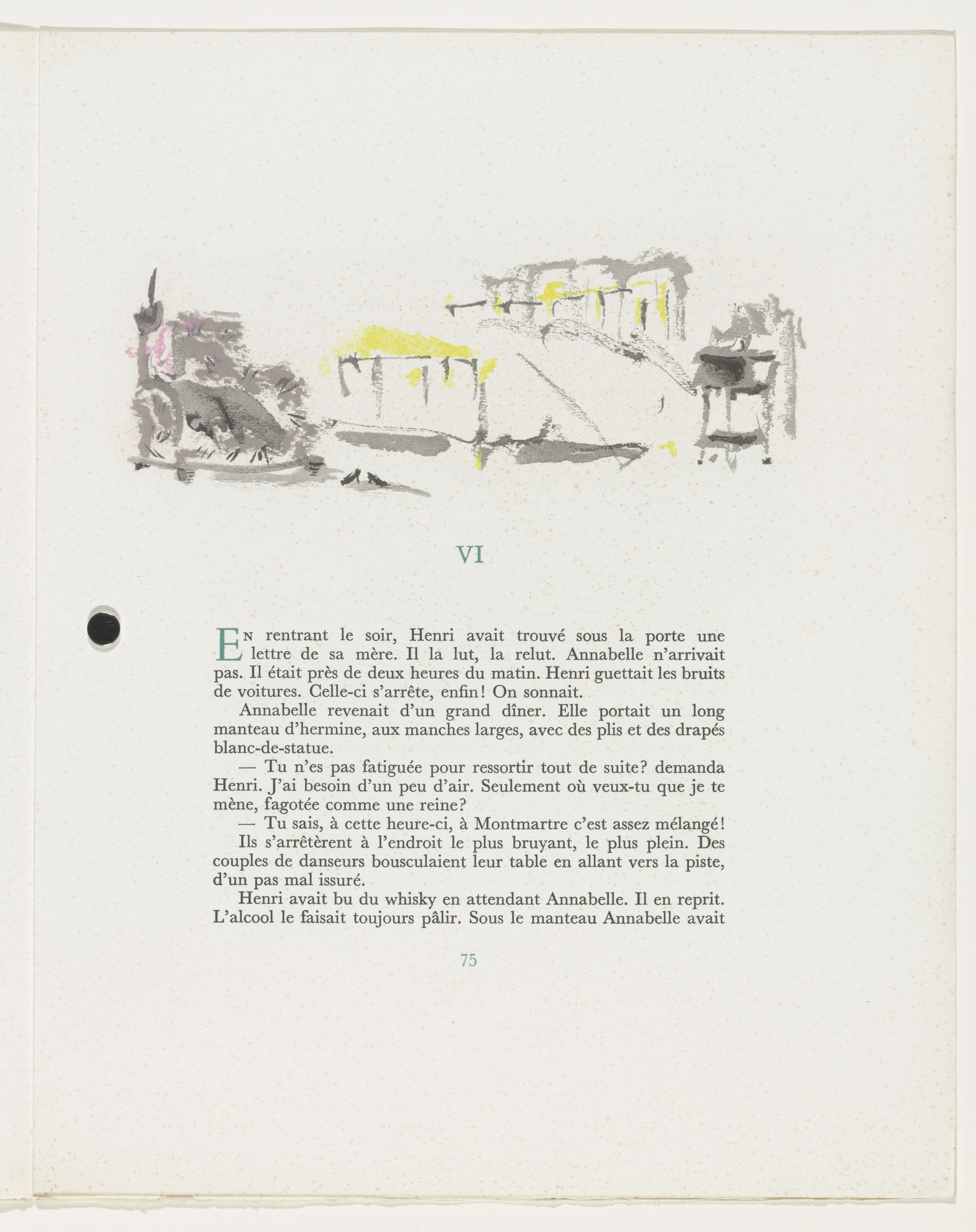 Christian Bérard. Headpiece (page 75) from Mille Regrets (A Thousand Regrets)