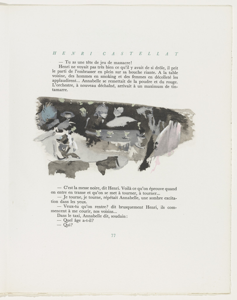 In-text plate (page 77) from Mille Regrets (A Thousand Regrets)