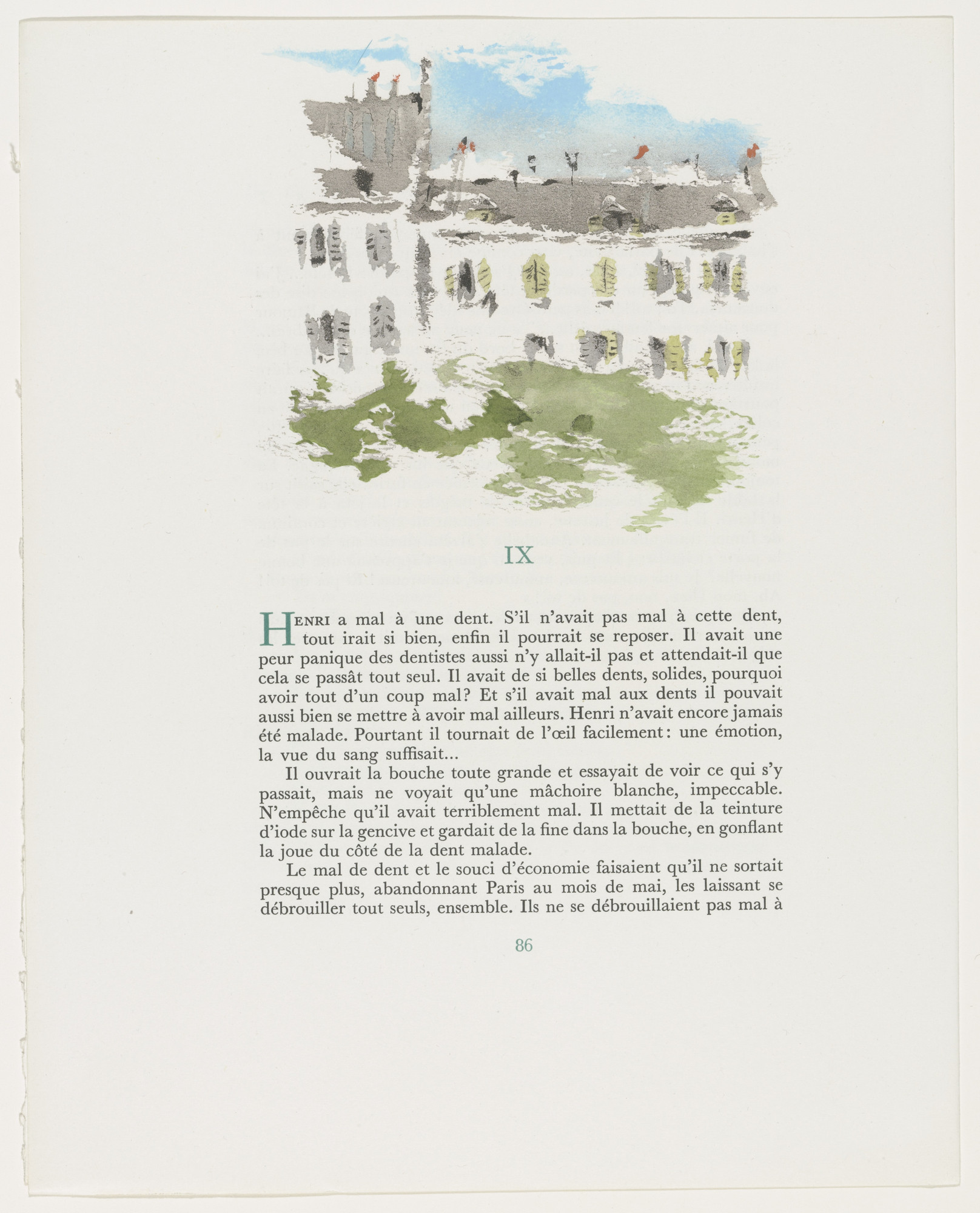 Christian Bérard. Headpiece (page 86) from Mille Regrets (A Thousand Regrets)