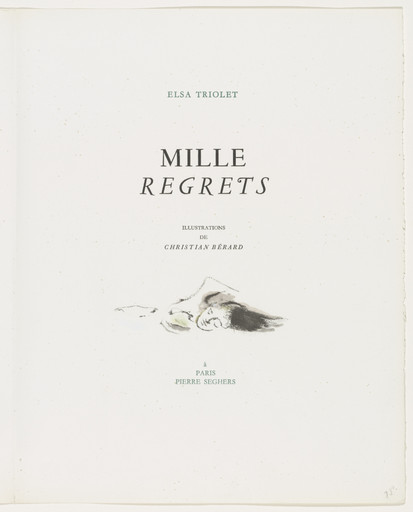 Title (page 7) from Mille Regrets (A Thousand Regrets)