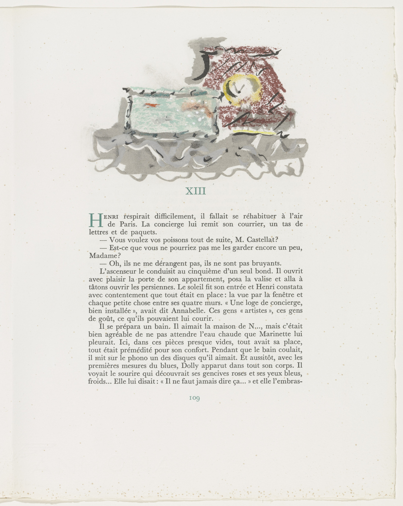 Christian Bérard. Headpiece (page 109) from Mille Regrets (A Thousand Regrets)