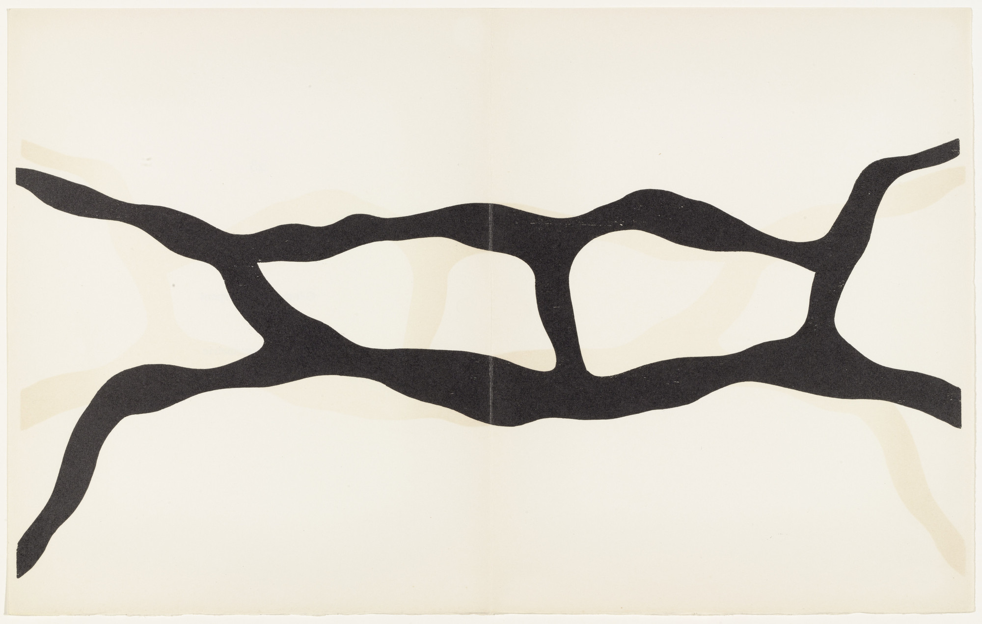 Jean (Hans) Arp. Snake Geometry (plate, pages 106–107) from Dreams and Projects. 1951–52, published 1952