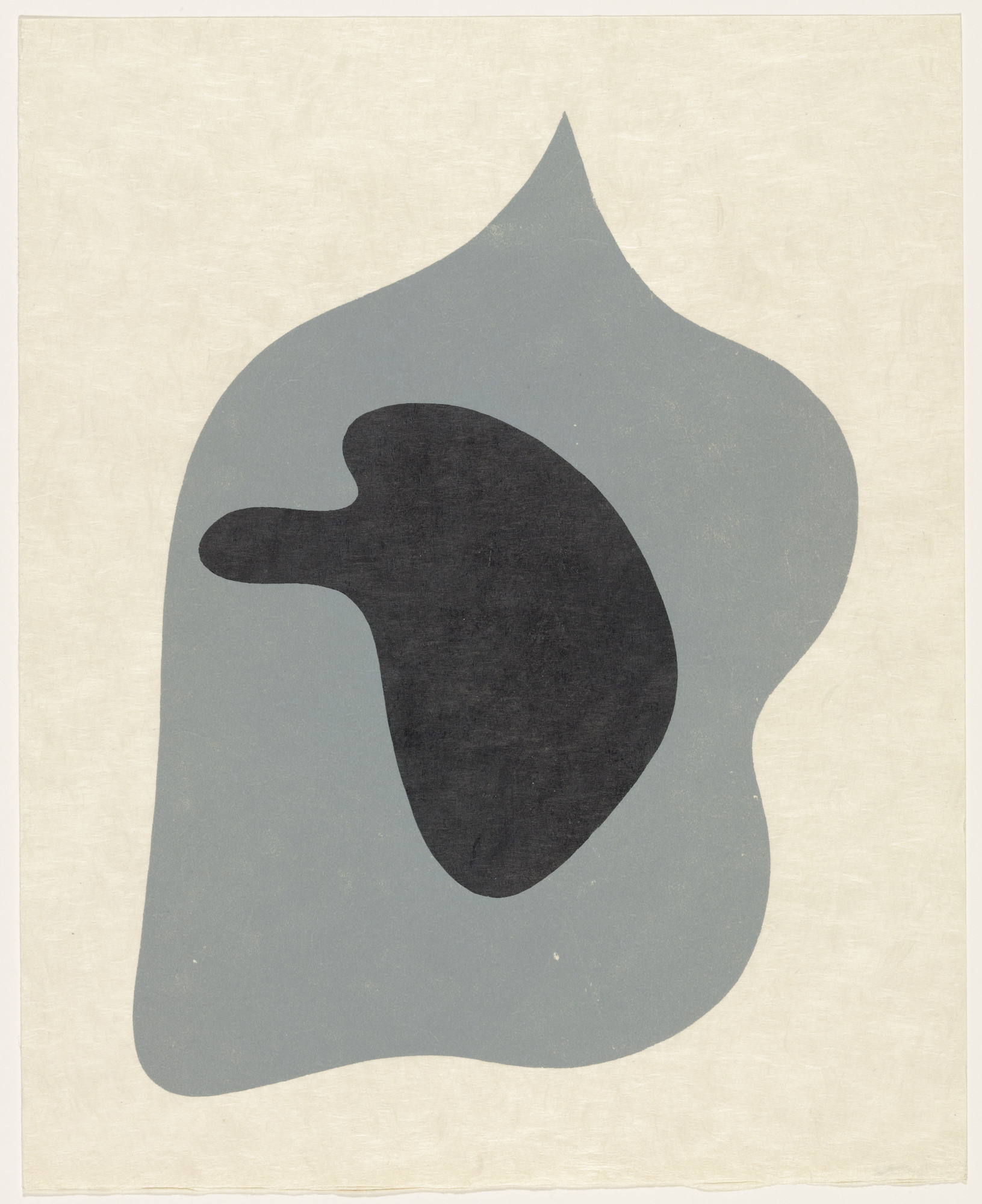 Jean (Hans) Arp. Black Profile on Gray Face (plate, supplementary suite) from Dreams and Projects