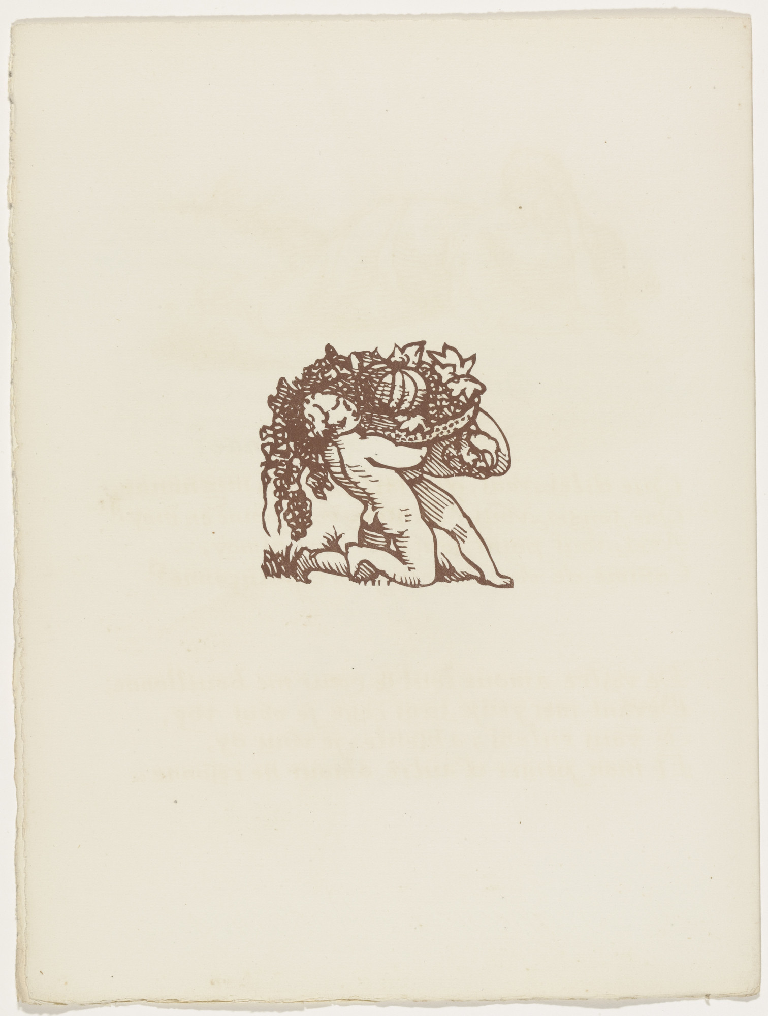 Émile Bernard. Vignette (folio 75 verso) from Les Amours ( The Loves )
