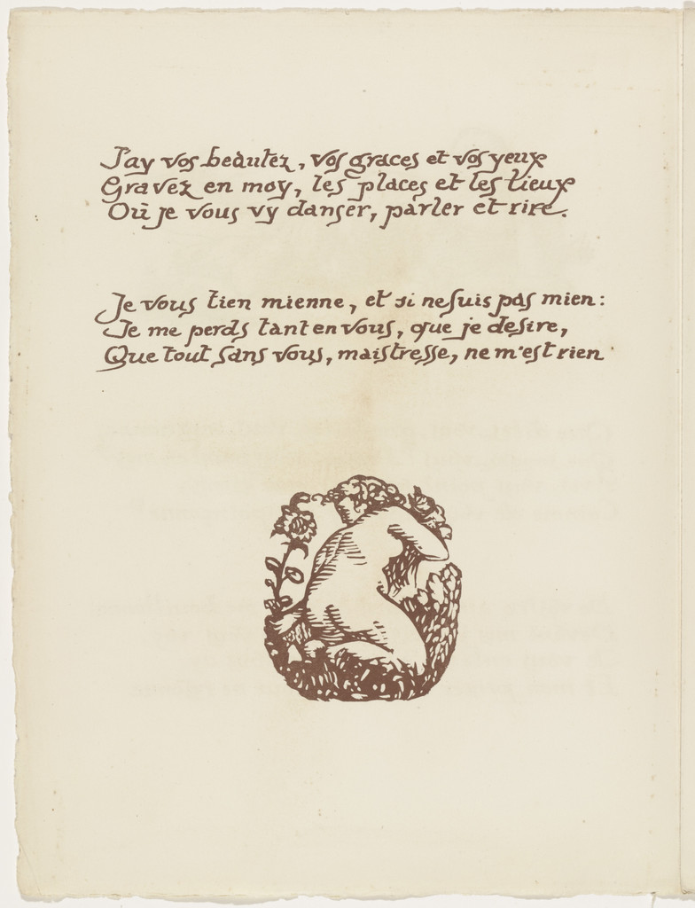 Tailpiece (folio 76 verso) from Les Amours (The Loves)