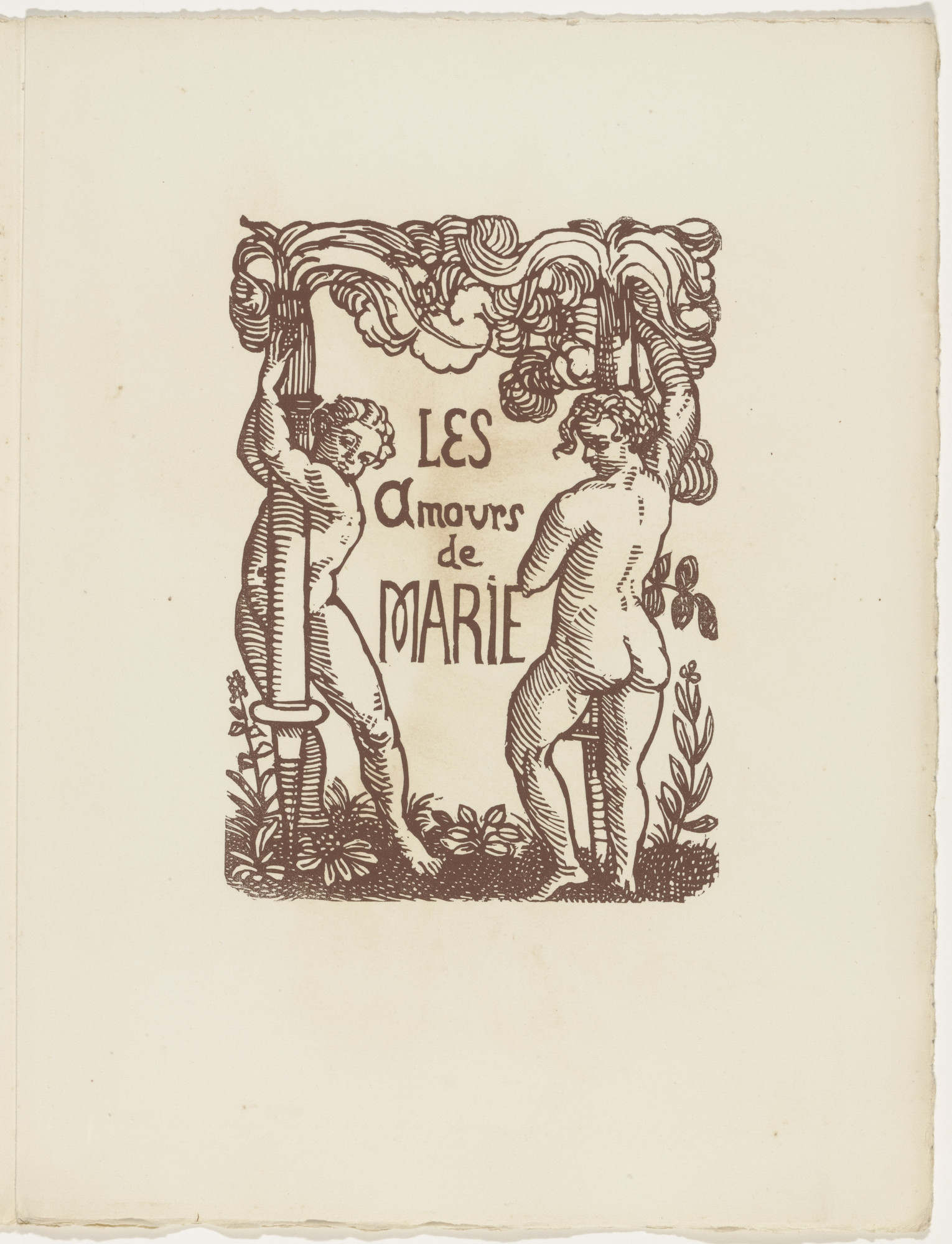 Émile Bernard. Chapter title (folio 78) from Les Amours (The Loves)