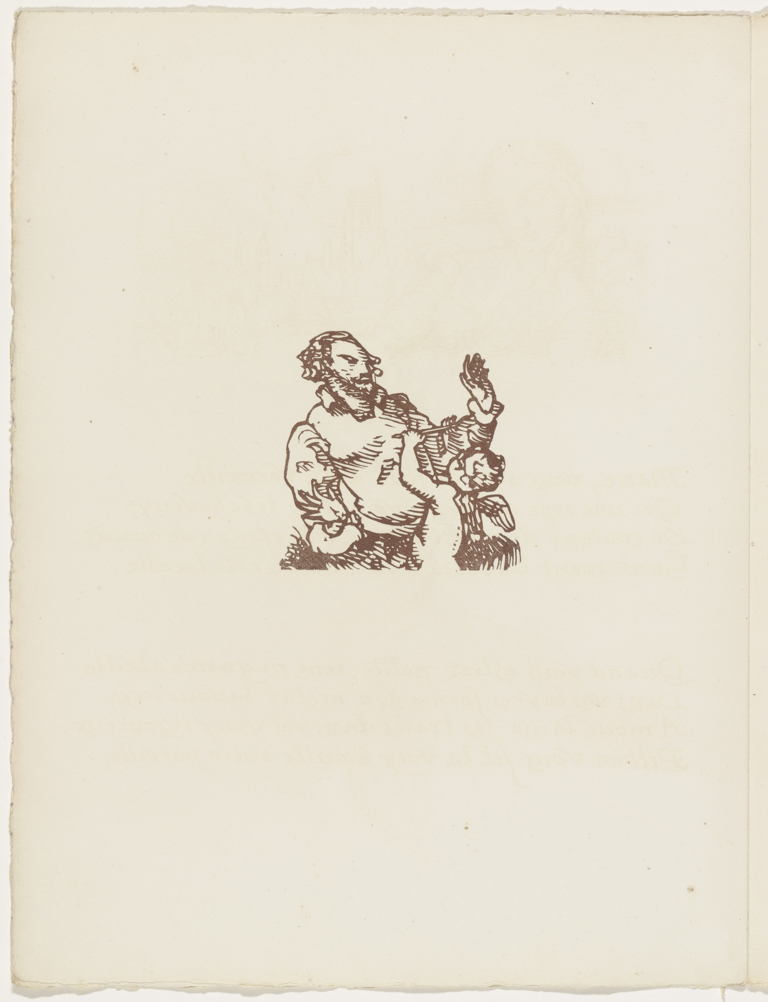 Émile Bernard. Vignette (folio 79 verso) from Les Amours ( The Loves )