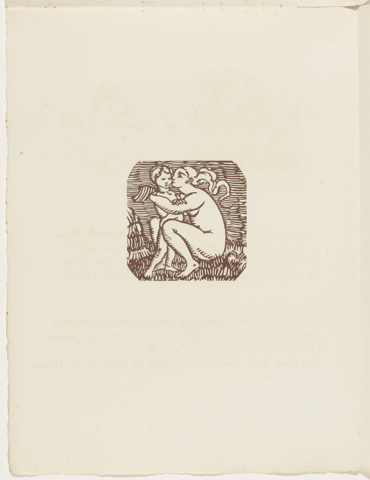 Émile Bernard. Vignette (folio 81 verso) from Les Amours ( The Loves )
