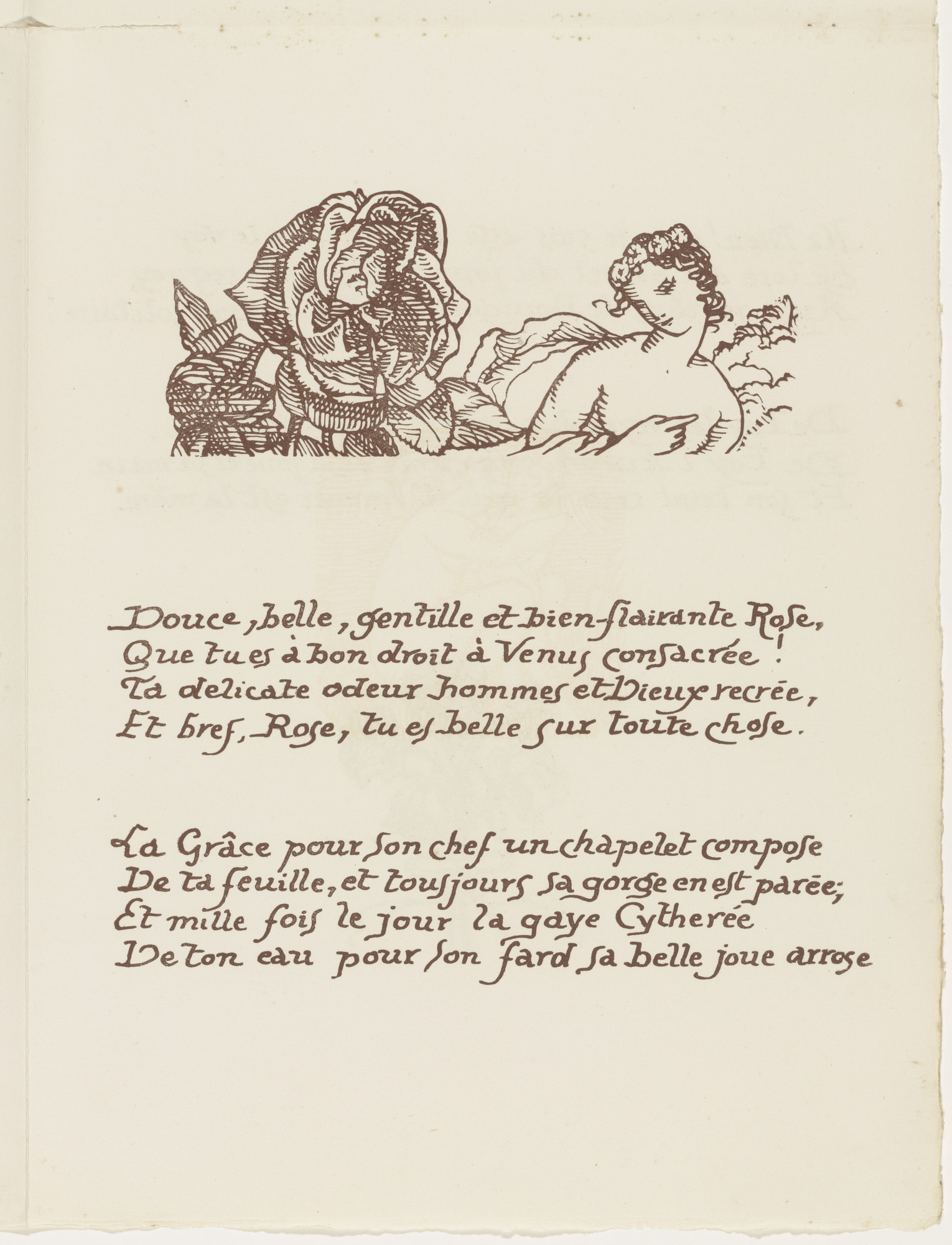 Émile Bernard. Headpiece (folio 82) from Les Amours (The Loves)