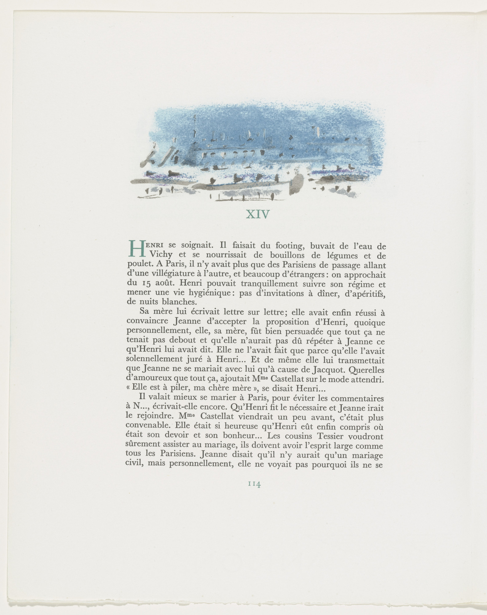 Christian Bérard. Headpiece (page 114) from Mille Regrets (A Thousand Regrets)