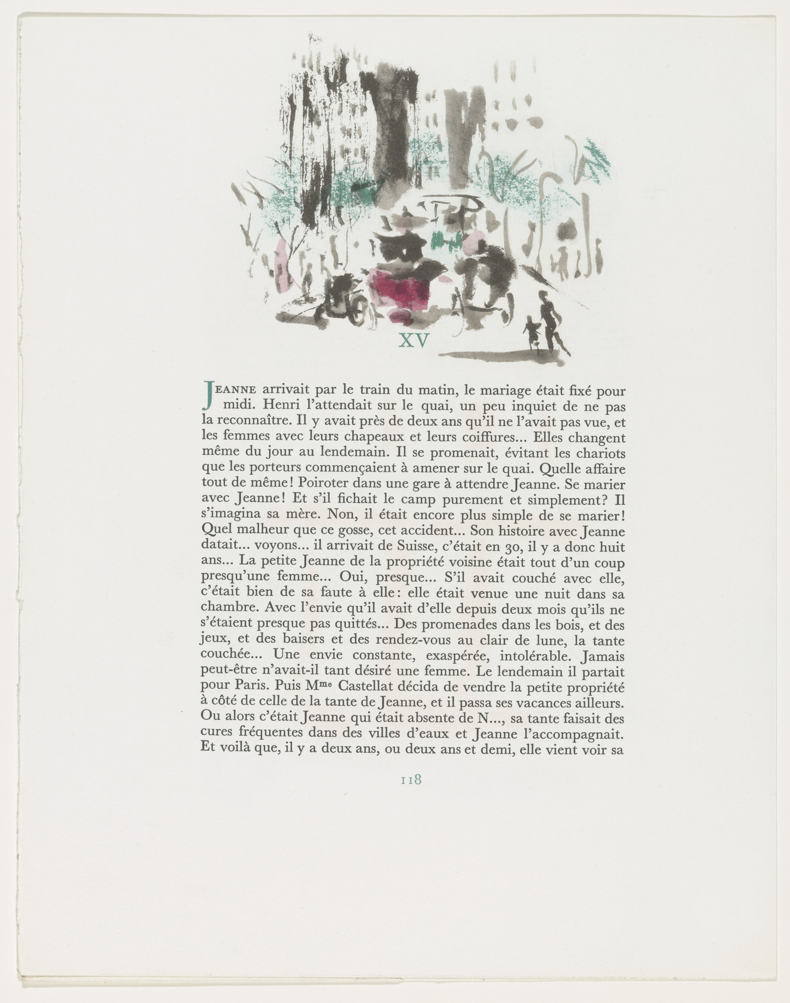 Christian Bérard. Headpiece (page 118) from Mille Regrets (A Thousand Regrets)