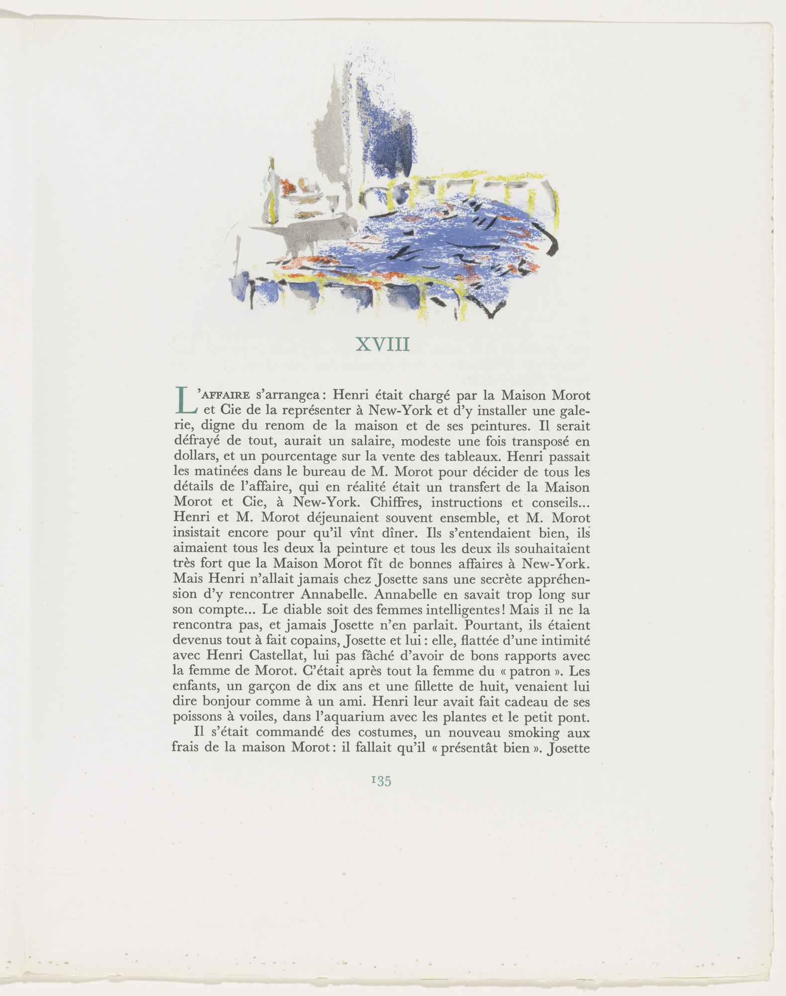 Christian Bérard. Headpiece (page 135) from Mille Regrets (A Thousand Regrets)