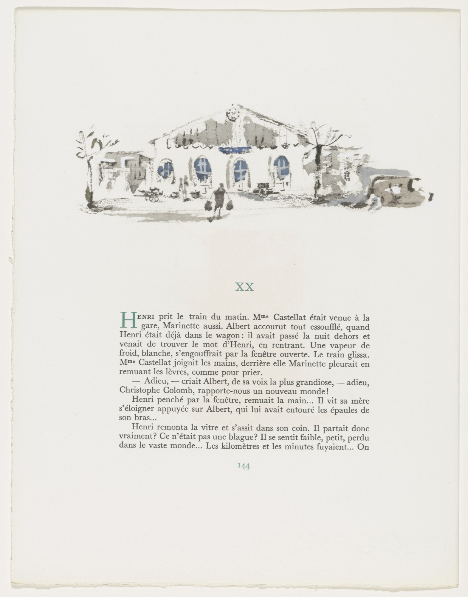 Christian Bérard. Headpiece (page 144) from Mille Regrets (A Thousand Regrets)