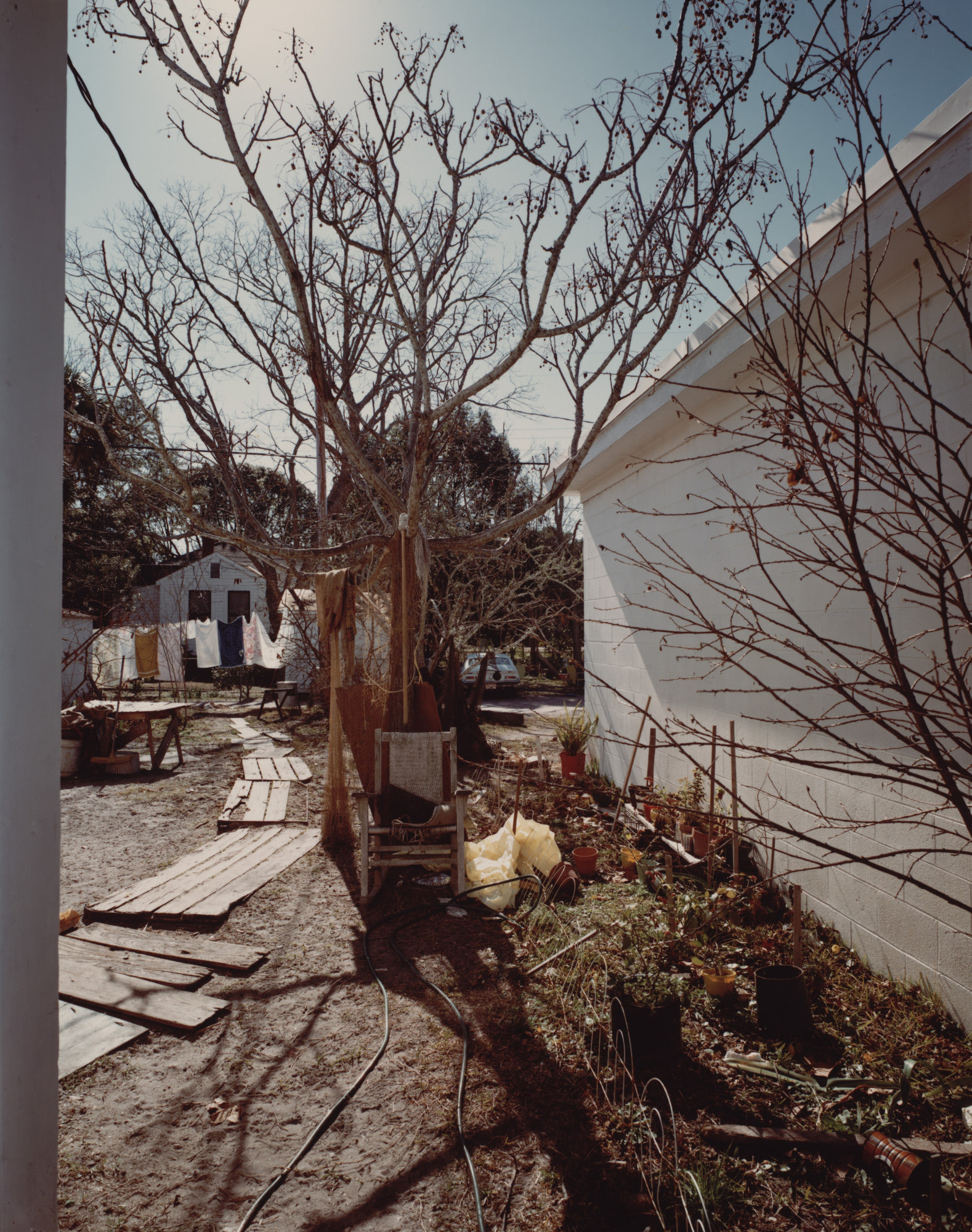 Stephen Shore. Backyard off U.S. 98, Apalachicola, Florida, February 4, 1976