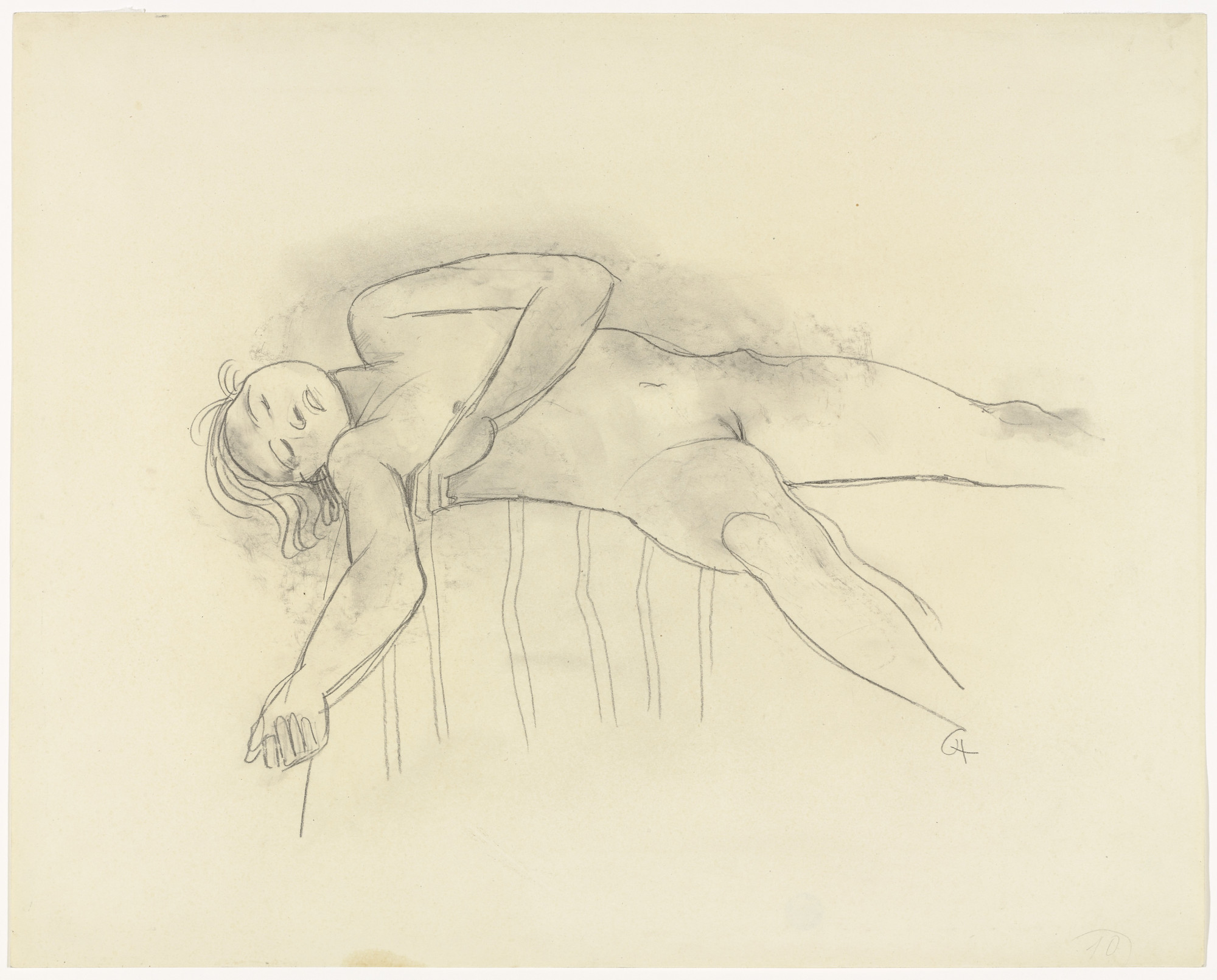 Karl Hofer. Reclining Nude