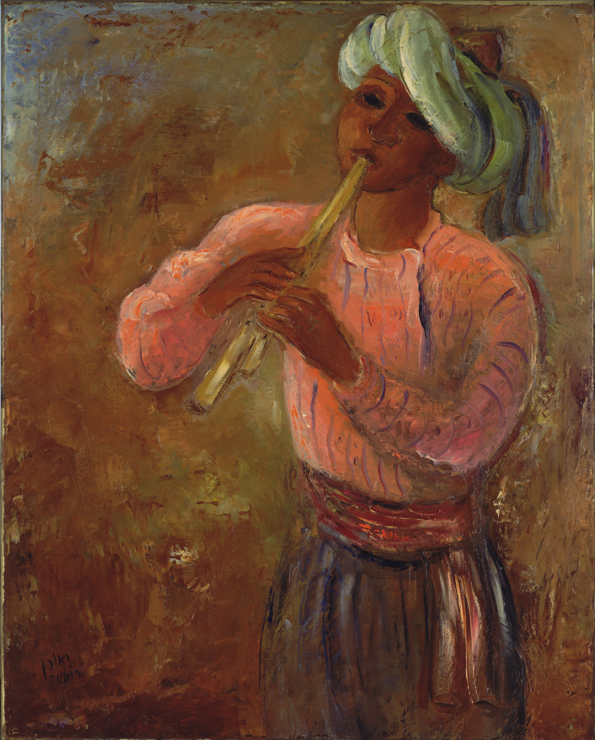 Reuven Rubin. Flute Player. 1938