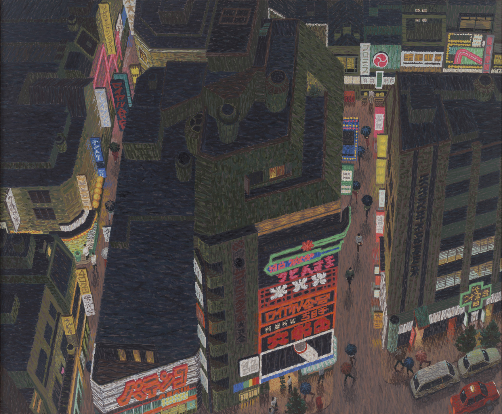Yvonne Jacquette. Shinjuku Pleasure District, Tokyo II. 1985