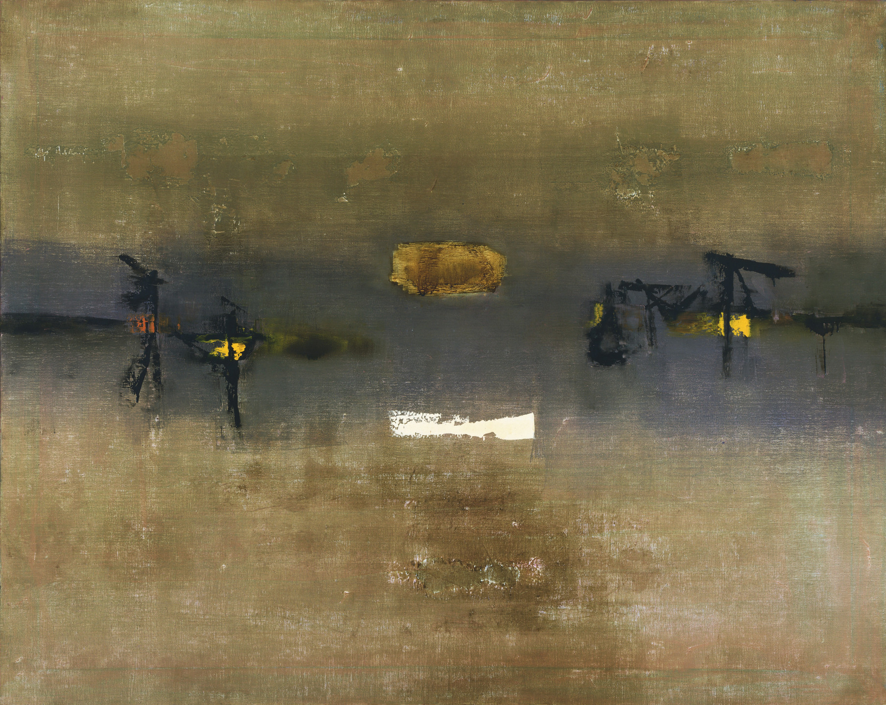 Vasudeo S. Gaitonde. Painting, 4. 1962