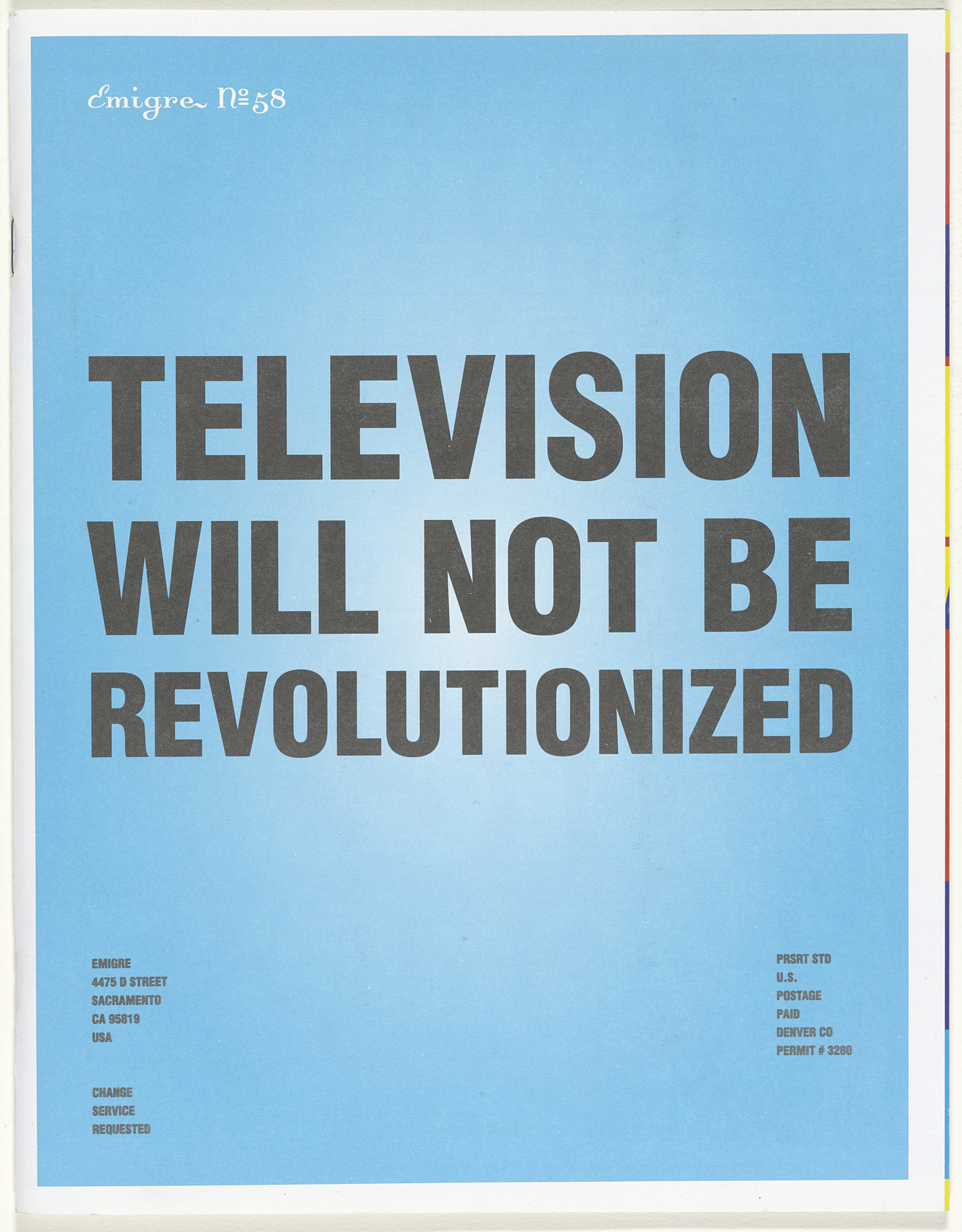 Emigre Inc., Rudy VanderLans, Zuzana Licko. Emigre 58, Everyone is a Designer: Manifest for the Design Economy