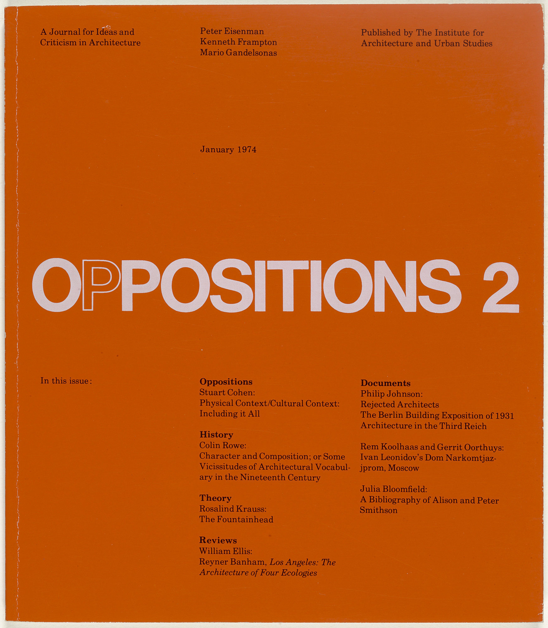 Massimo Vignelli, Lella Vignelli. OPPOSITIONS 2