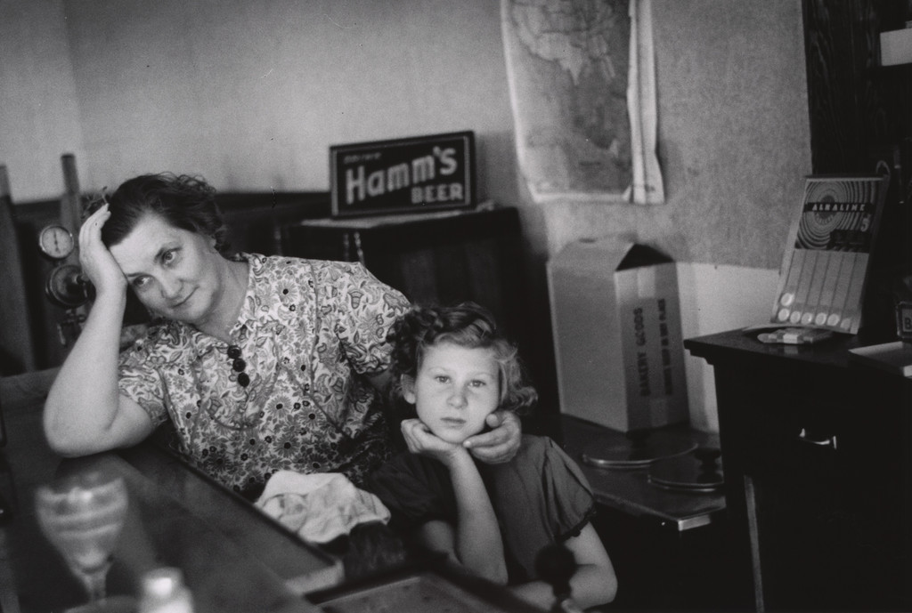 Mother and Daughter in Saloon Restaurant, Gemmel, Minnesota.  The Mother is Proprietor