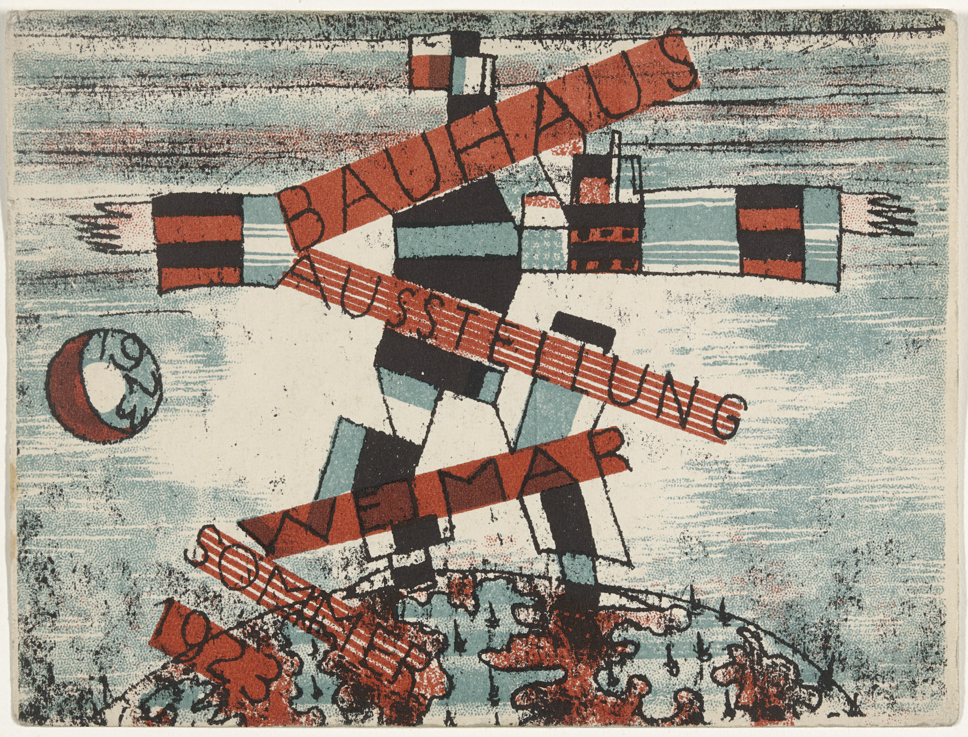 Ludwig Hirschfeld-Mack. Postcard for &#34;Bauhaus Exhibition Weimar 1923&#34;. 1923