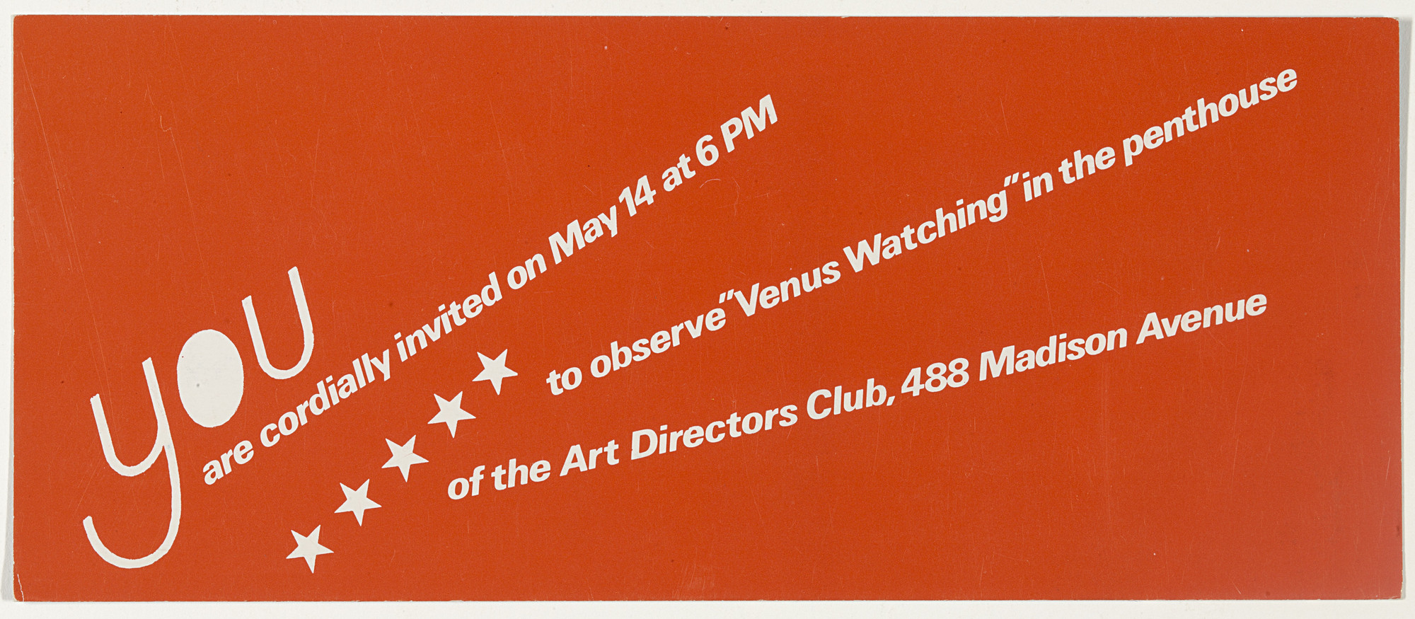 Ladislav Sutnar. Invitation to Art Directors Club. 1964-1976