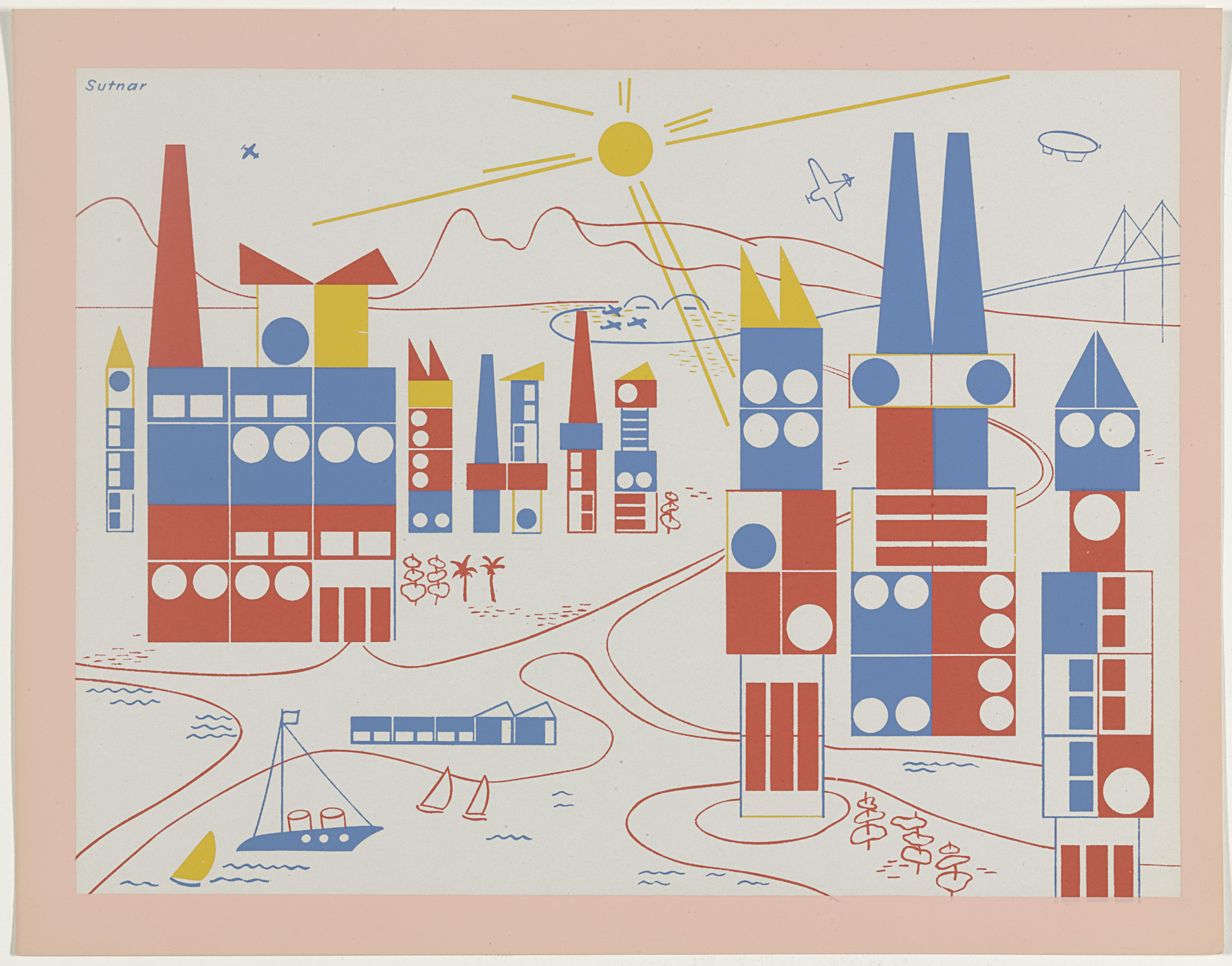 Ladislav Sutnar. Promotion Kit for Build the Town Building Block Set. c. 1943