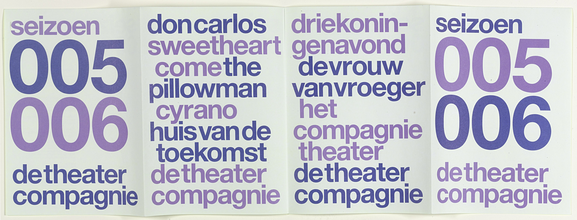 Experimental Jetset. De Theatercompagnie Season 2005-2006 Brochure