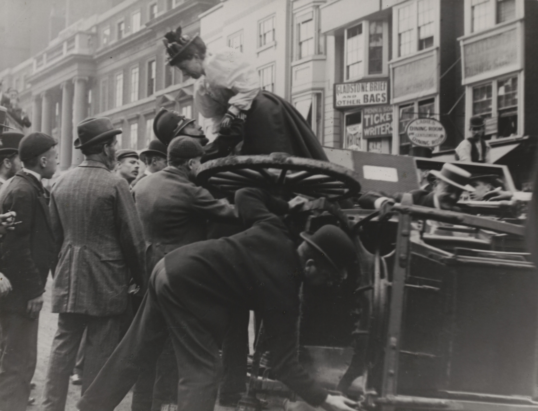 Paul Martin. Cab Accident, High Holborn, London. 1893-96