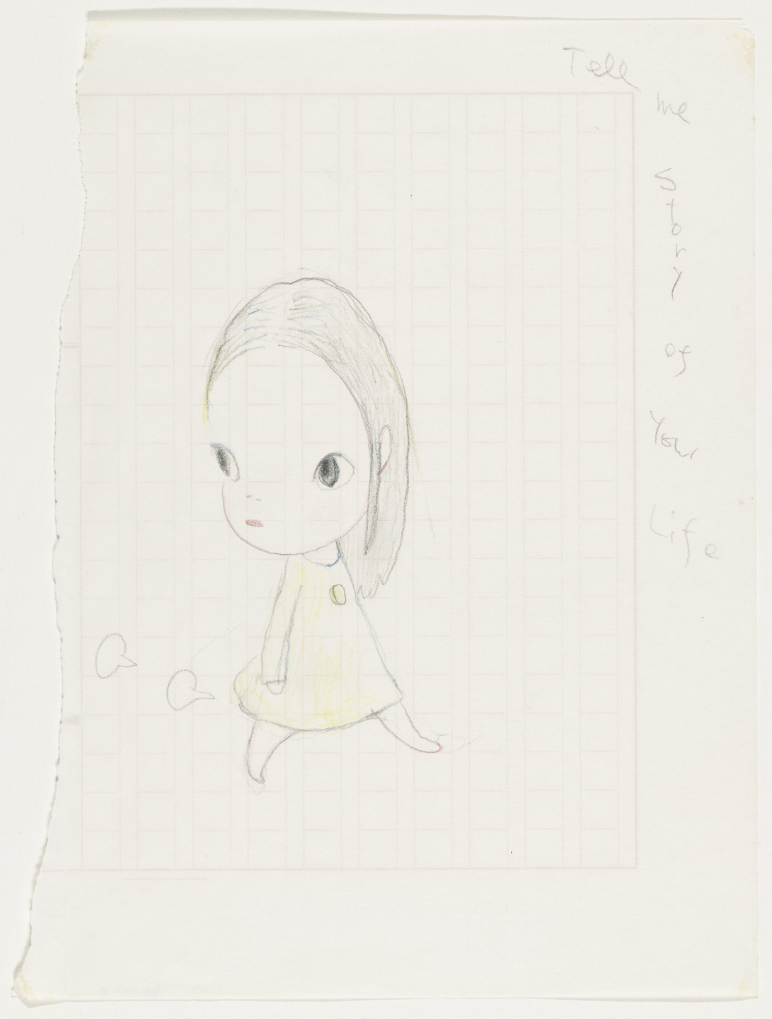 Yoshitomo Nara Untitled Tell Me Story Of Your Life Girl Walking From The Series Time Of My Life 1992 00 Moma