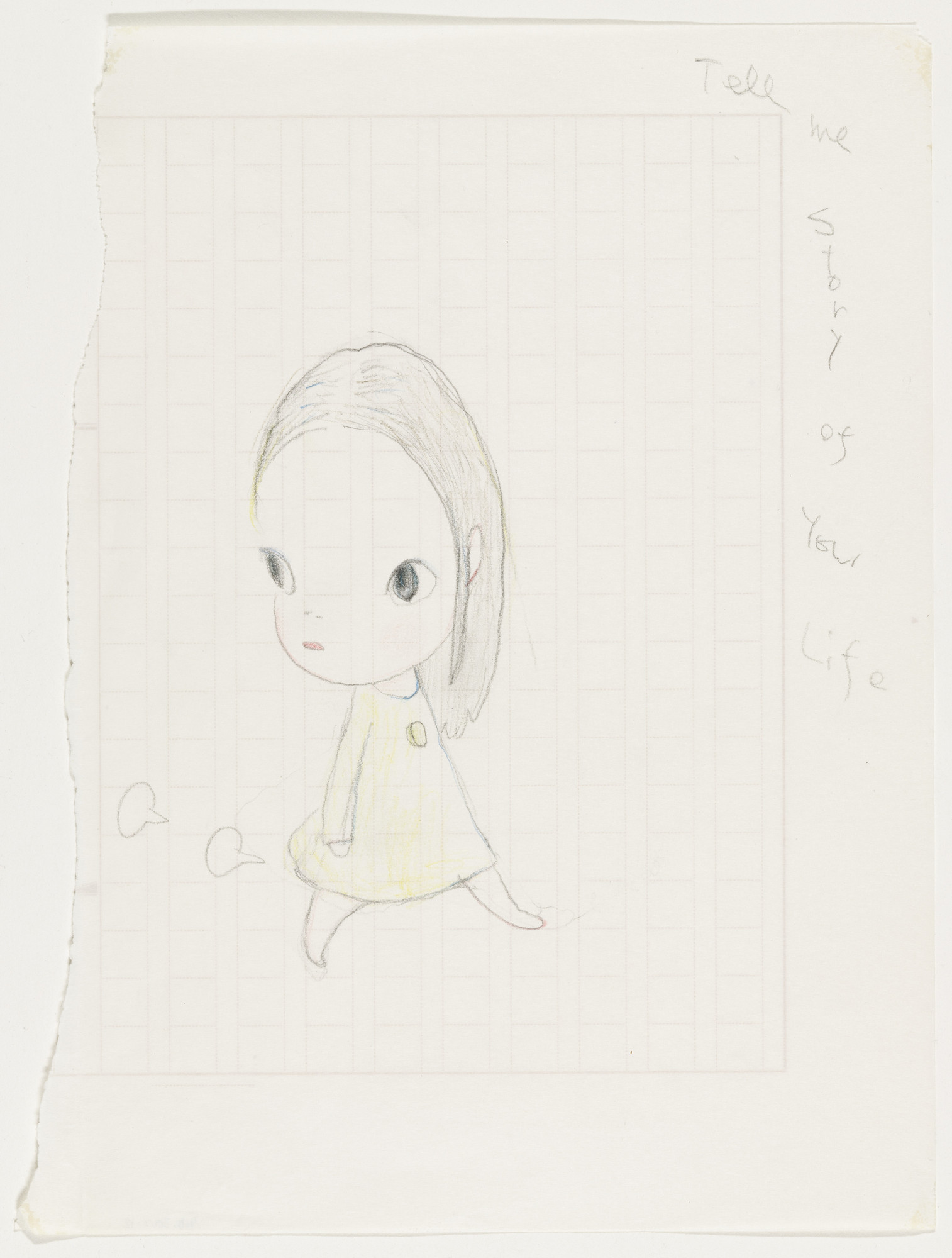 Yoshitomo Nara Untitled Tell Me Story Of Your Life Girl Walking From The Series Time Of My Life 1992 00 Moma