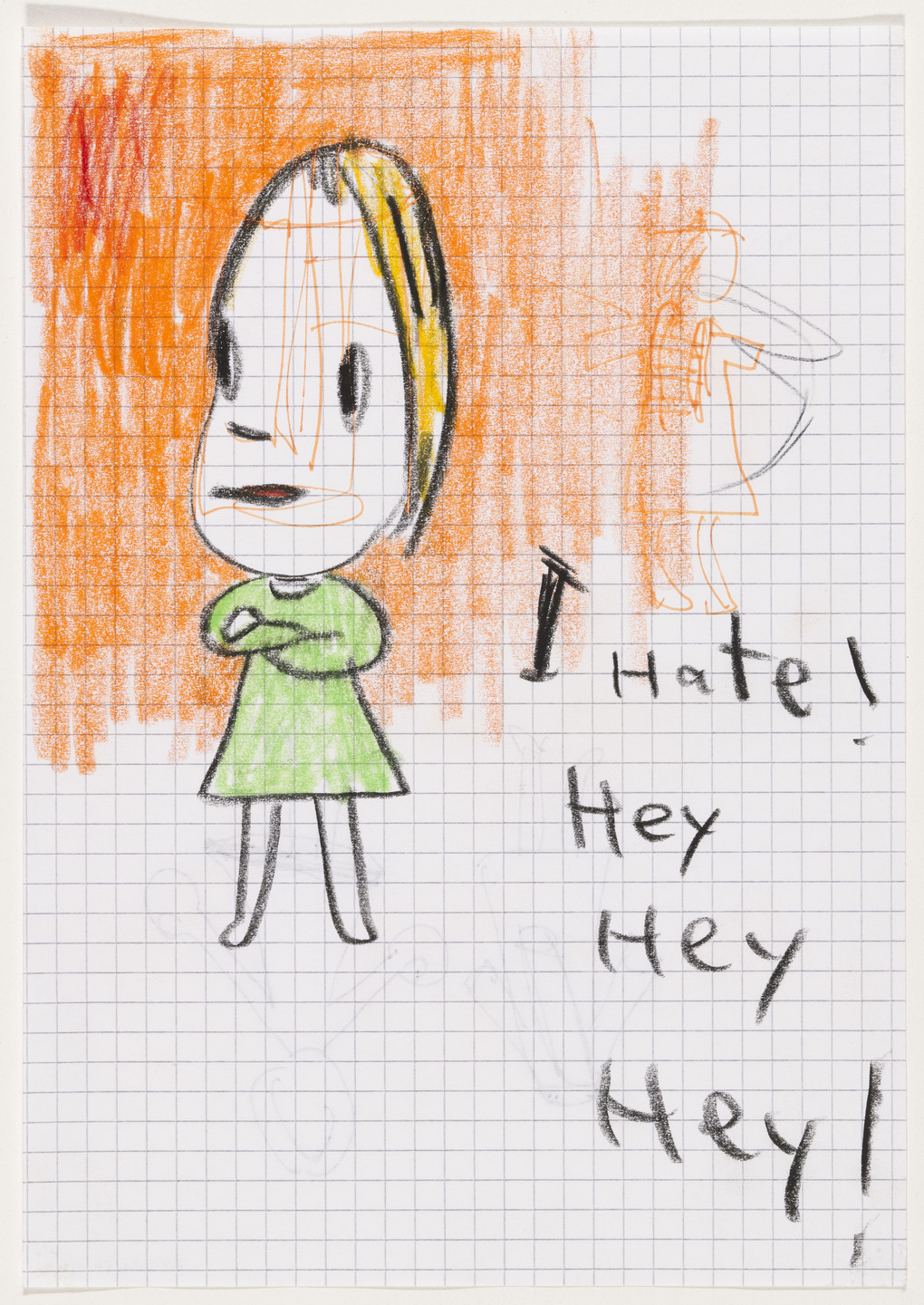 Yoshitomo Nara. Untitled (&#34;I Hate! Hey Hey Hey!&#34;) from the series Time of My Life. 1992–2000