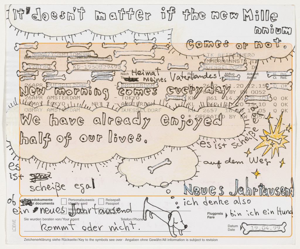 Untitled ("It doesn't matter if the new millenium comes or not") from the series Time of My Life