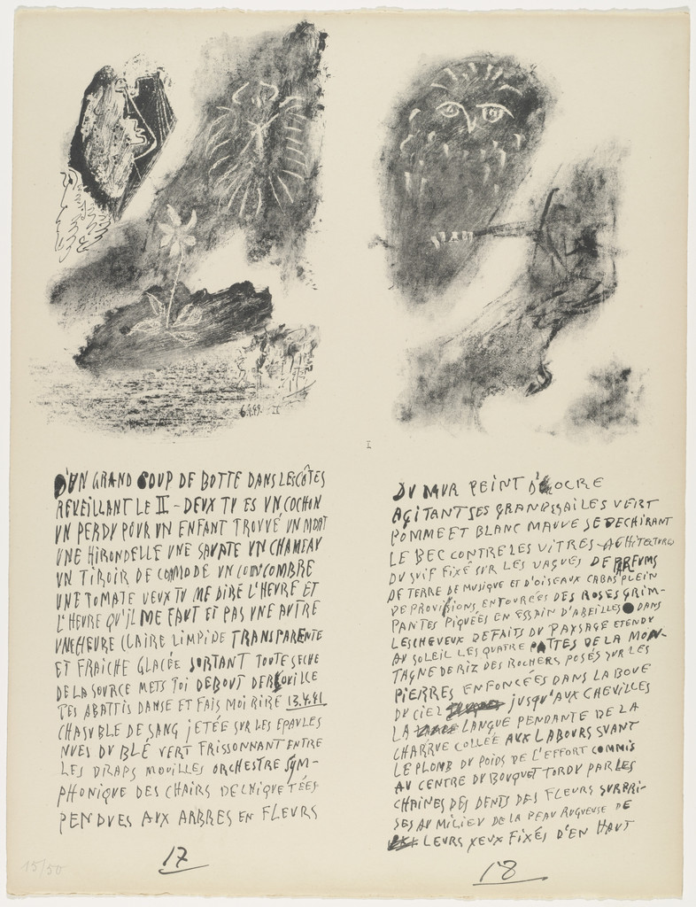 In-text plates (folio 10) from Poèmes et lithographies