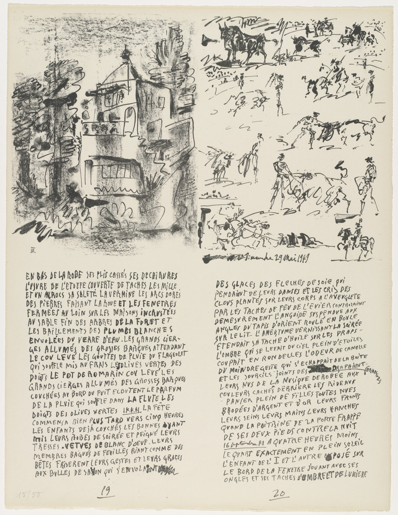 In-text plates (folio 11) from Poèmes et lithographies