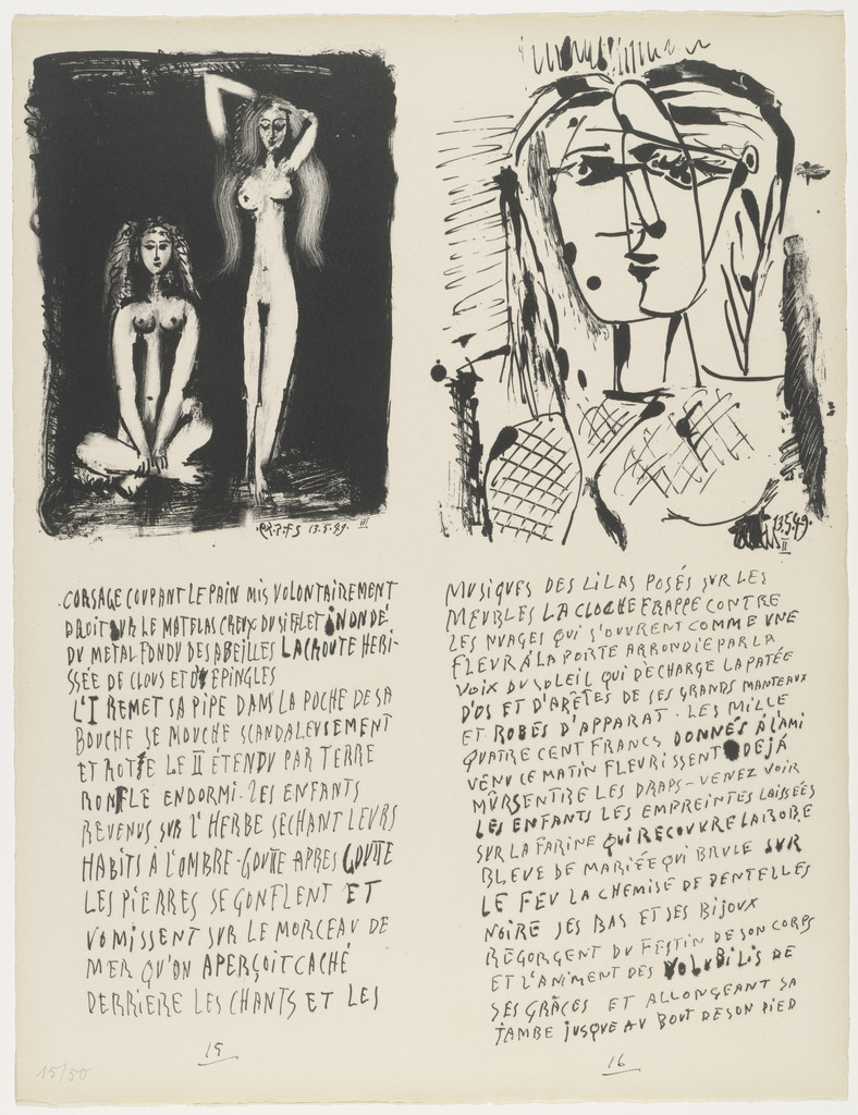In-text plates (folio 9) from Poèmes et lithographies