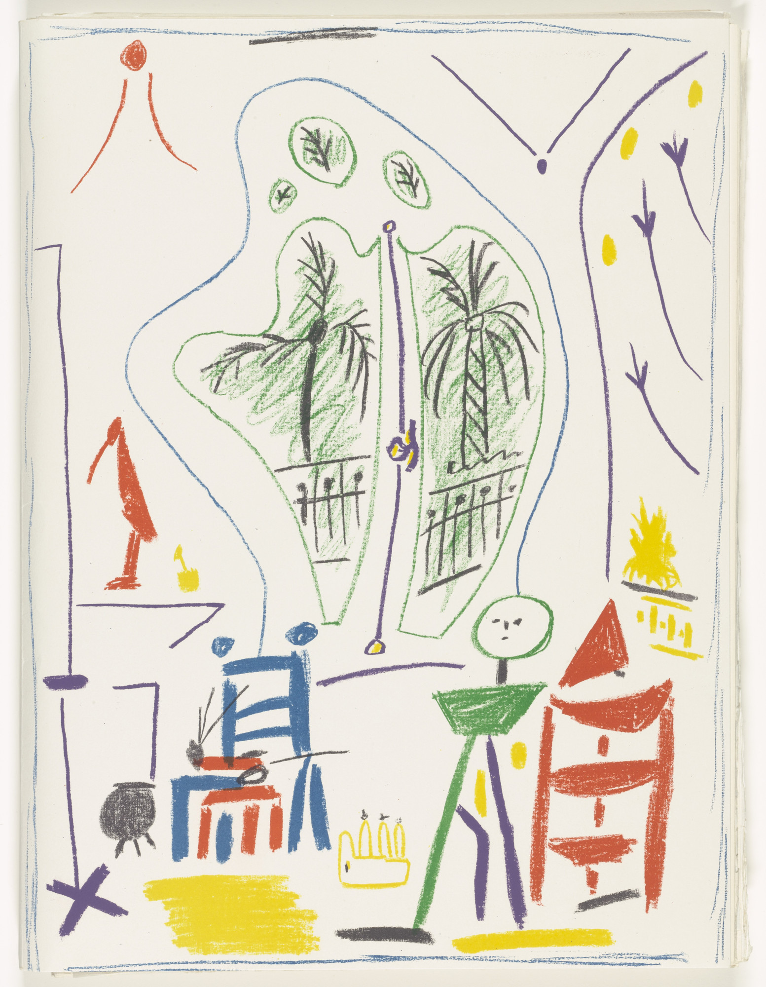 Pablo Picasso. The Cannes Studio or In Picasso's Studio (wrapper front) from the illustrated book Dans l'Atelier de Picasso