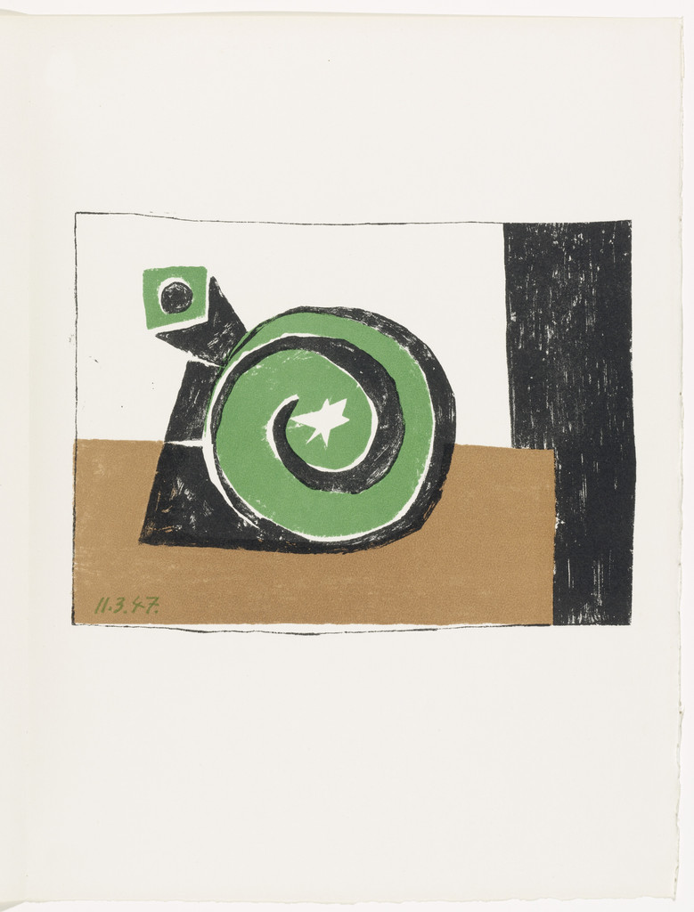 Composition or Composition in Three Colors (plate, page 91) from the illustrated book Dans l'Atelier de Picasso