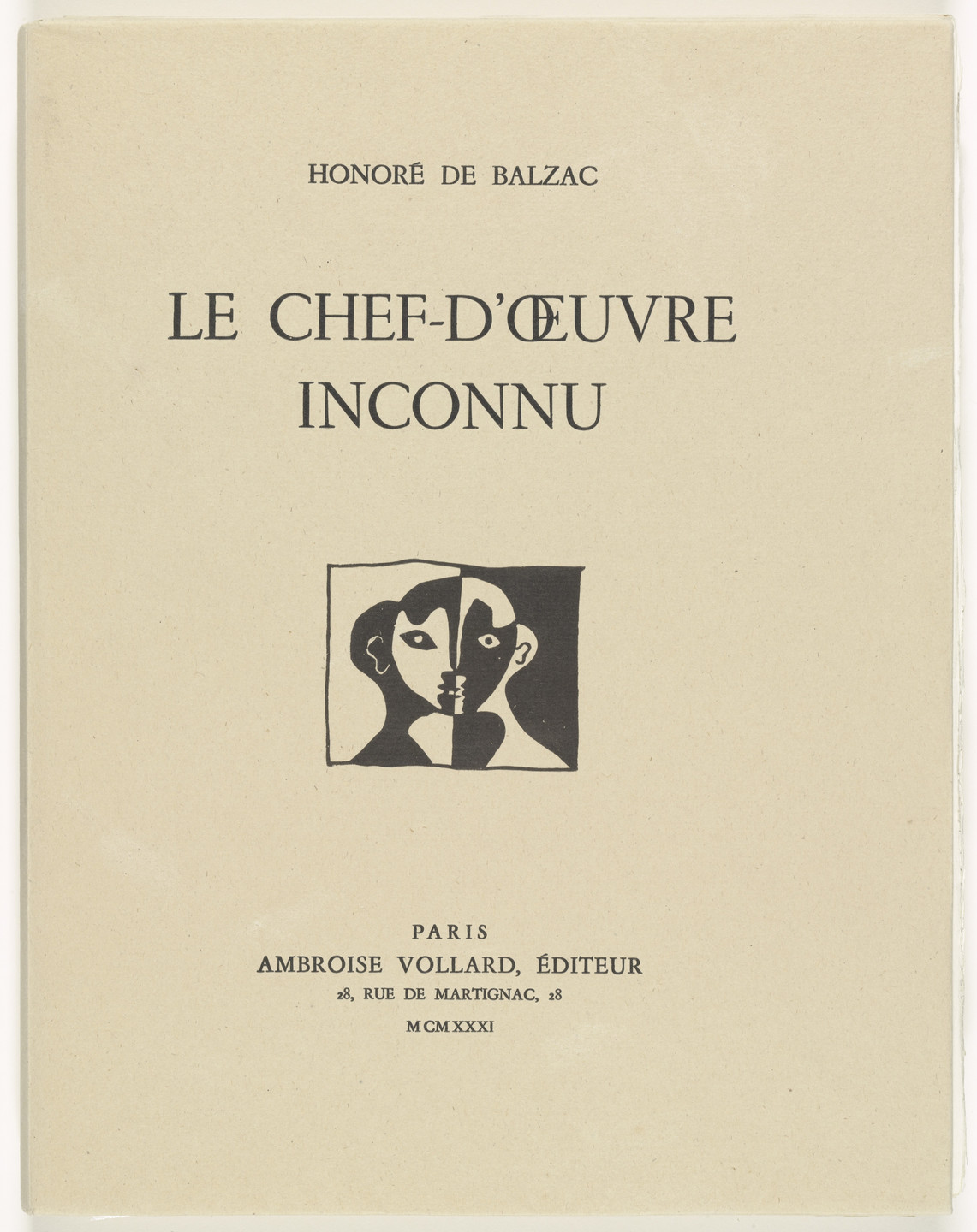 Pablo Picasso. Le Chef-d&#39;œuvre inconnu. 1924–31, published 1931