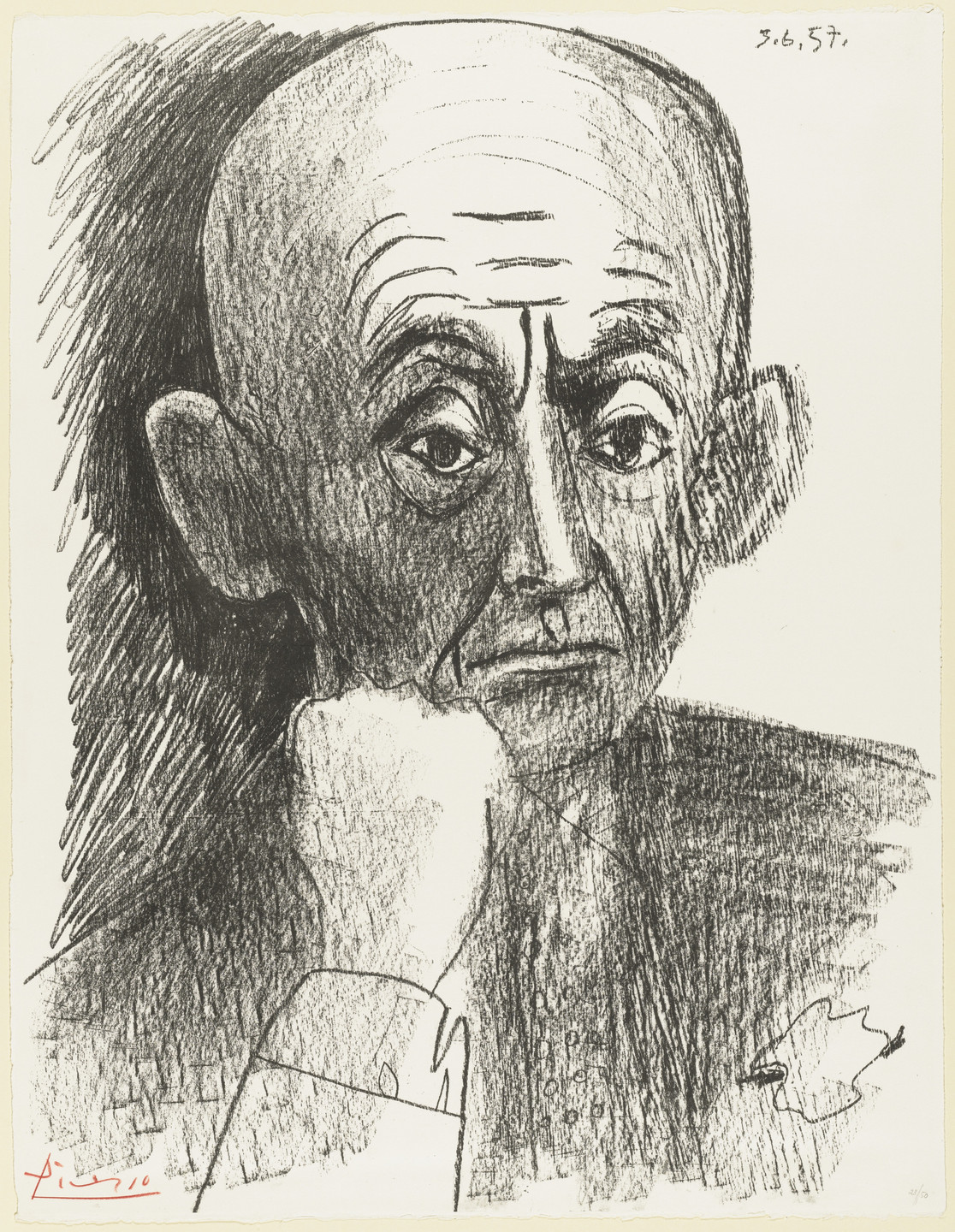 Pablo Picasso. Portrait of D.H. Kahnweiler II (Portrait de D. H. Kahnweiler II). 1957