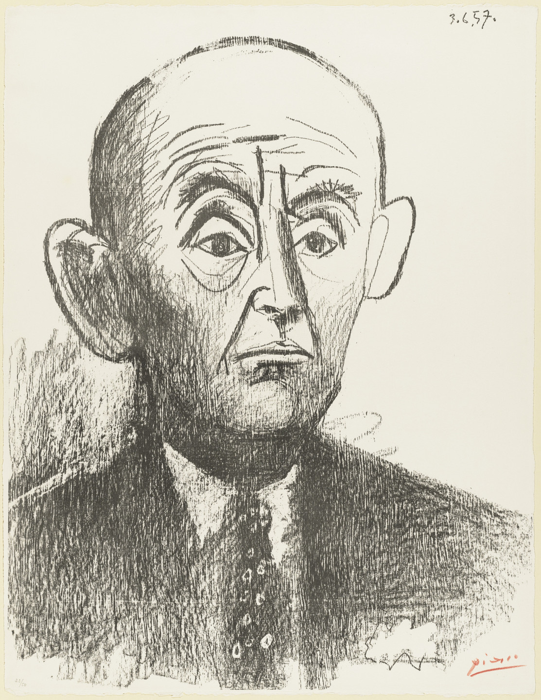 Pablo Picasso. Portrait of D.H. Kahnweiler I (Portrait de D. H. Kahnweiler I). 1957