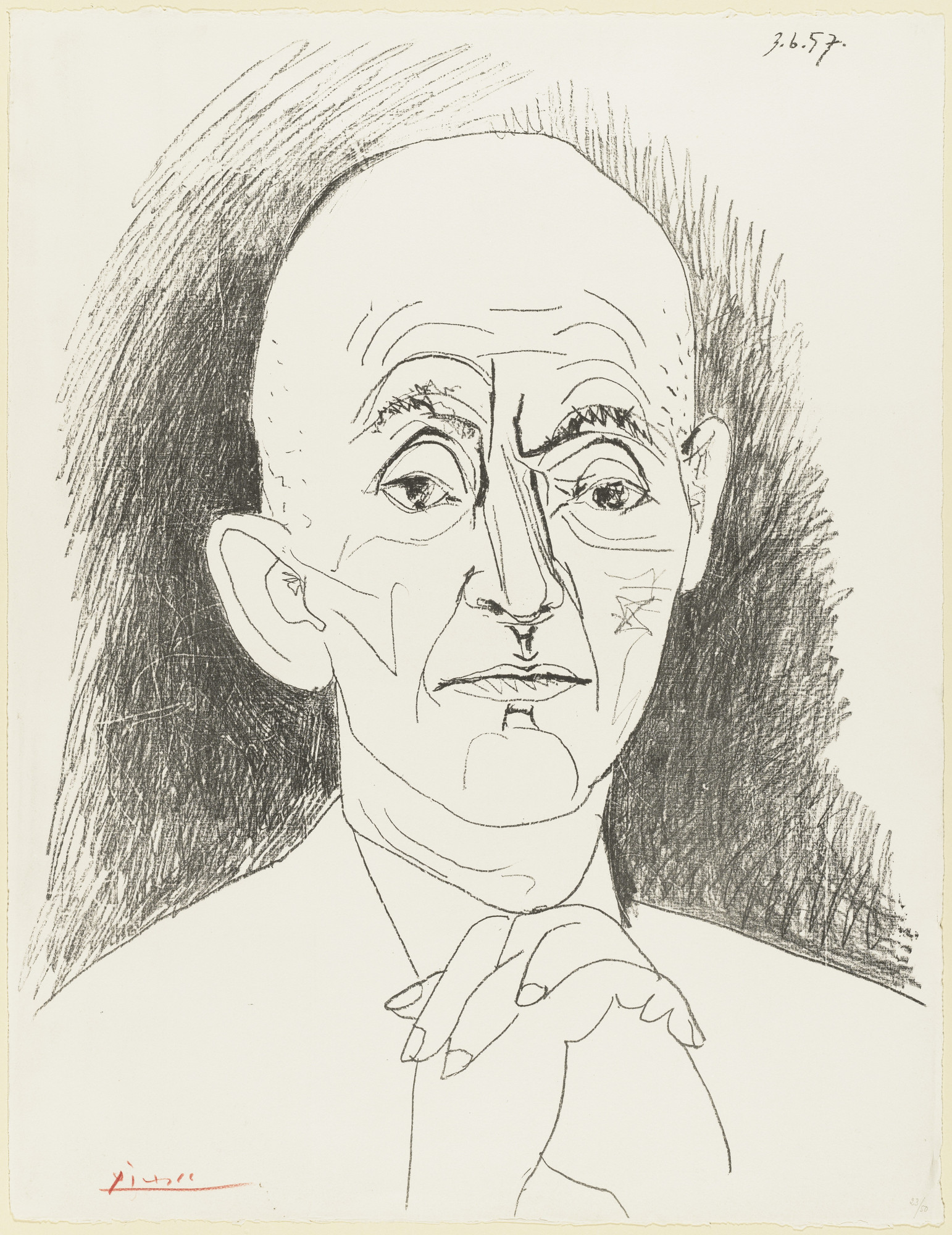 Pablo Picasso. Portrait of D.H. Kahnweiler III ( Portrait de D. H.