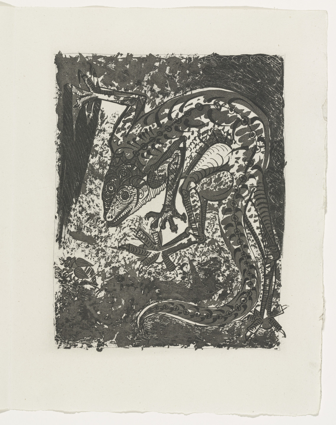 Pablo Picasso. The Lizard (Le Lézard) (plate, facing page 148) from Eaux-fortes originale pour des textes de Buffon (Histoire naturelle). 1936, published 1942