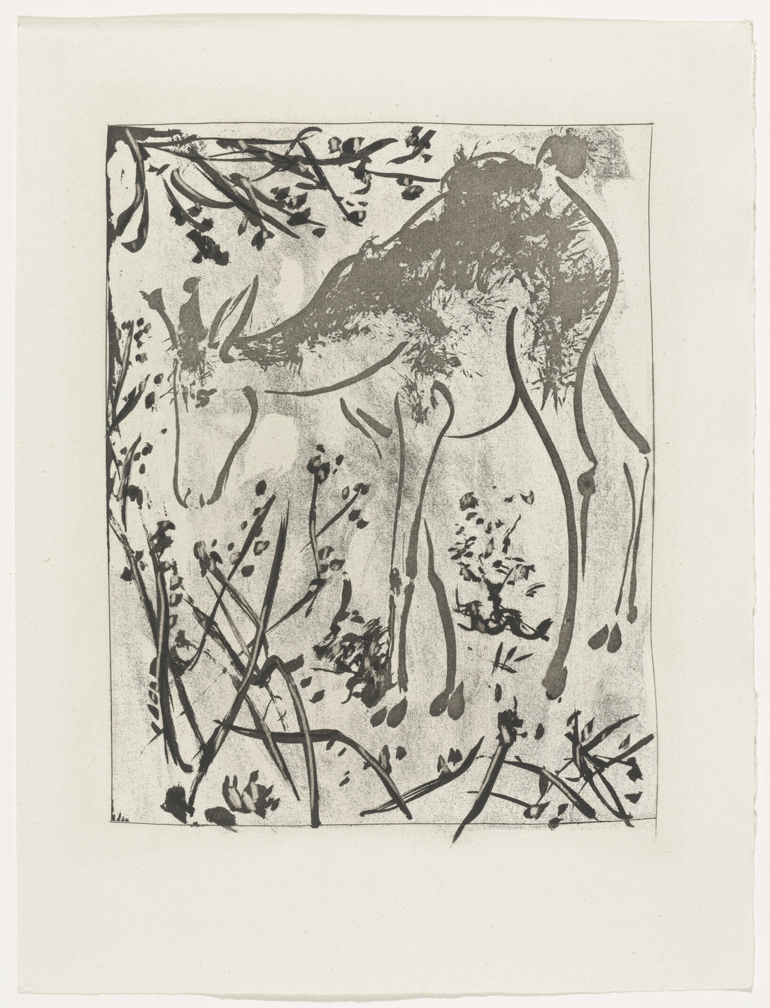 Pablo Picasso. The Doe (Le Cerf) (plate, facing page 62) from Eaux-fortes originale pour des textes de Buffon (Histoire naturelle). 1936, published 1942