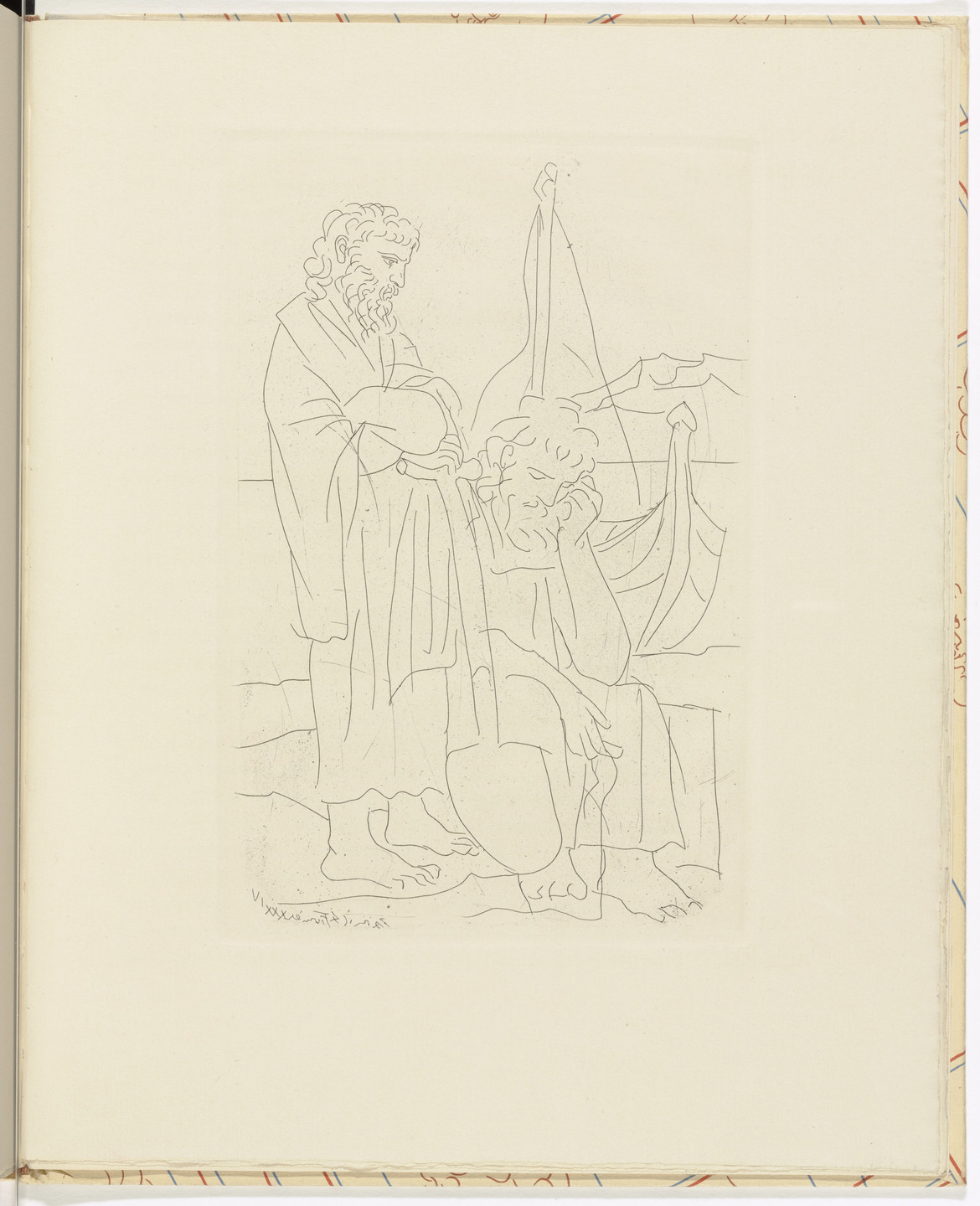 Pablo Picasso. Two Old Men at the Seashore with a Shovel and a