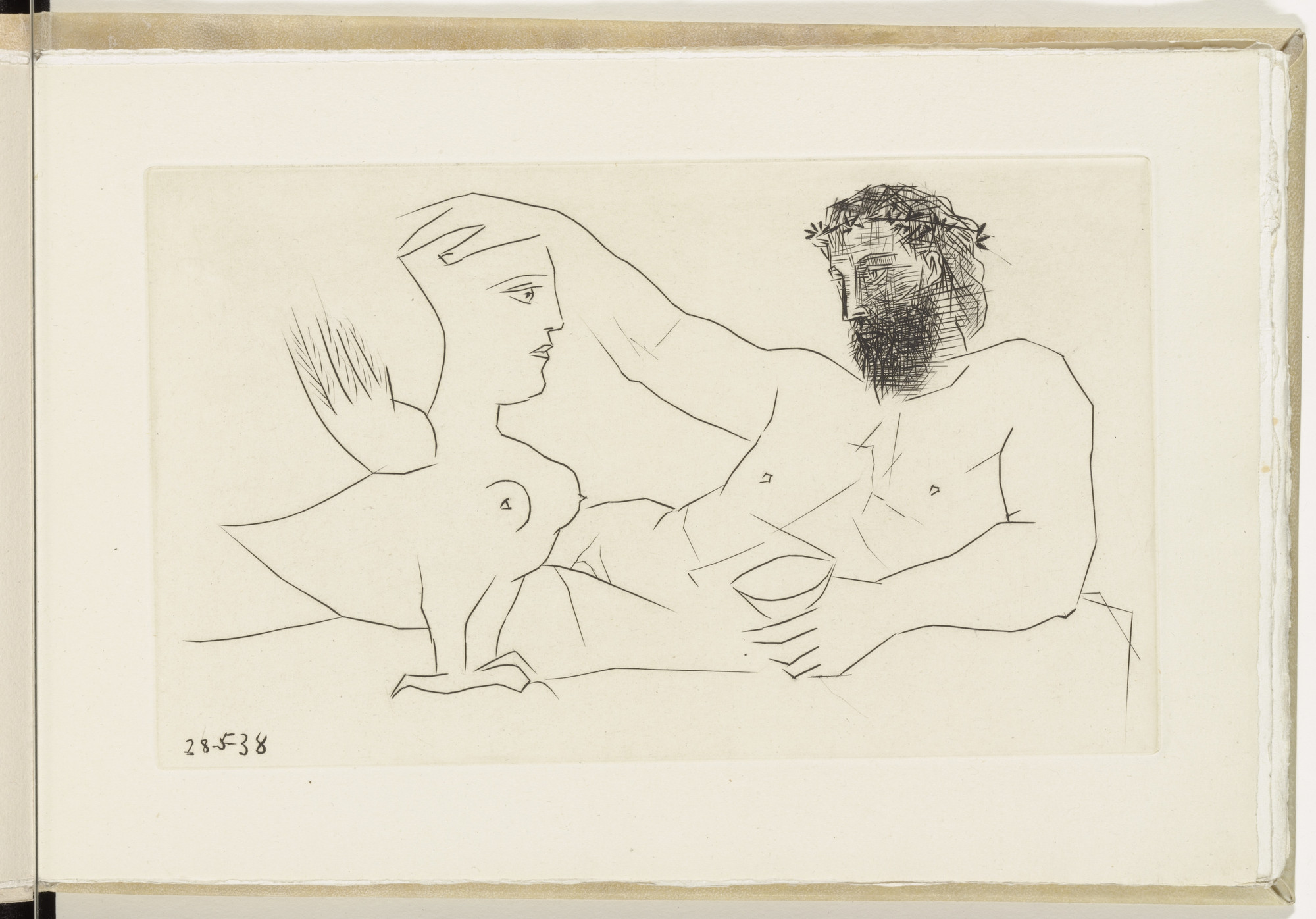 Pablo Picasso. Drinker Caressing His Chimera (Buveur caressant sa chimère) from Afat