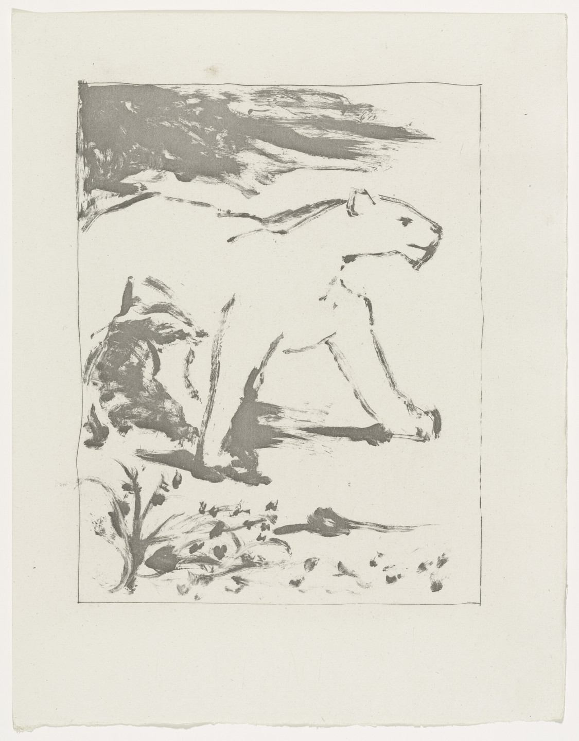 Pablo Picasso. The Lioness (La Lionne) (plate, facing page 76) from Eaux-fortes originale pour des textes de Buffon (Histoire naturelle). 1936, published 1942