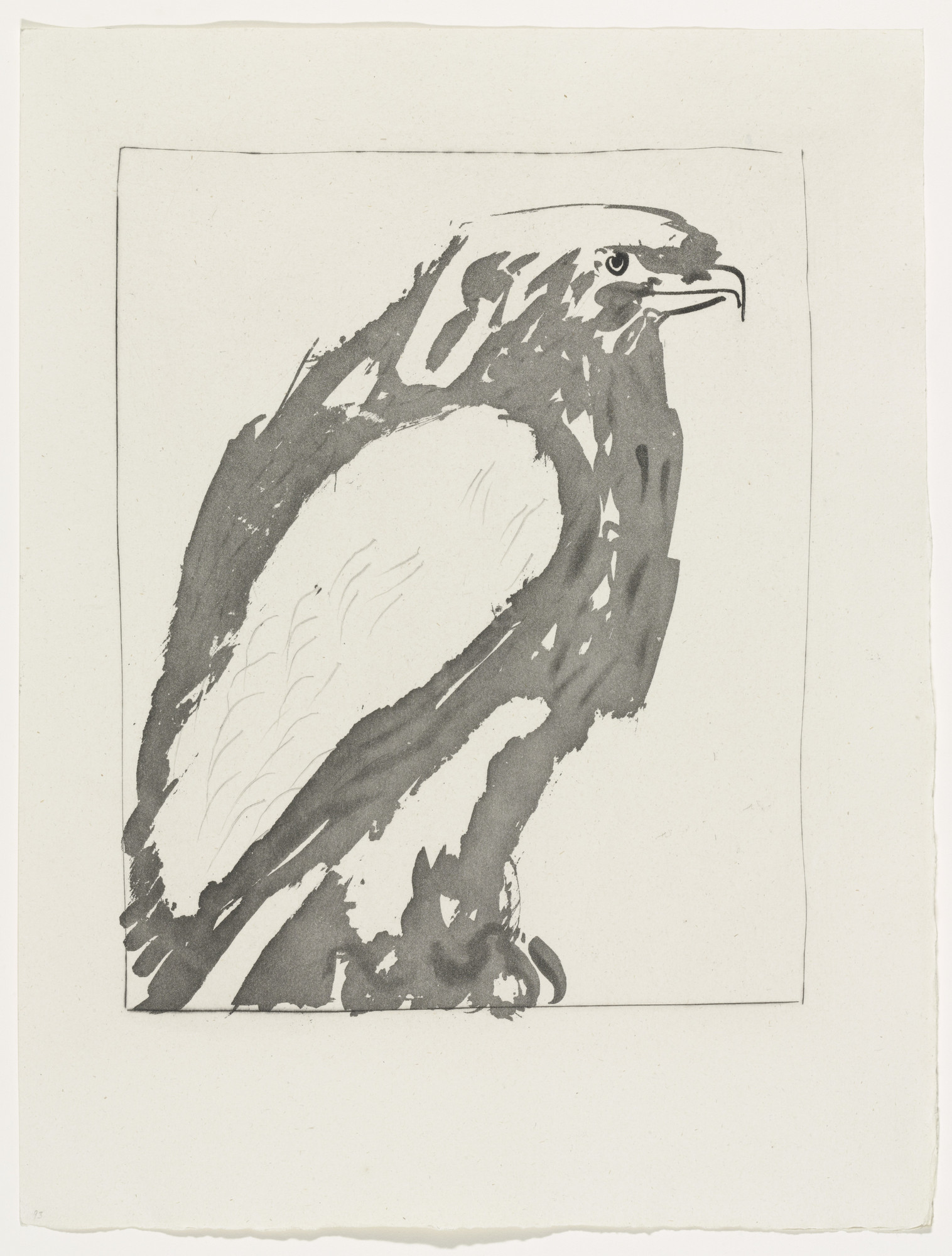 Pablo Picasso. White Eagle (L'Aigle) (plate, facing page 92) from Eaux-fortes originale pour des textes de Buffon (Histoire naturelle)